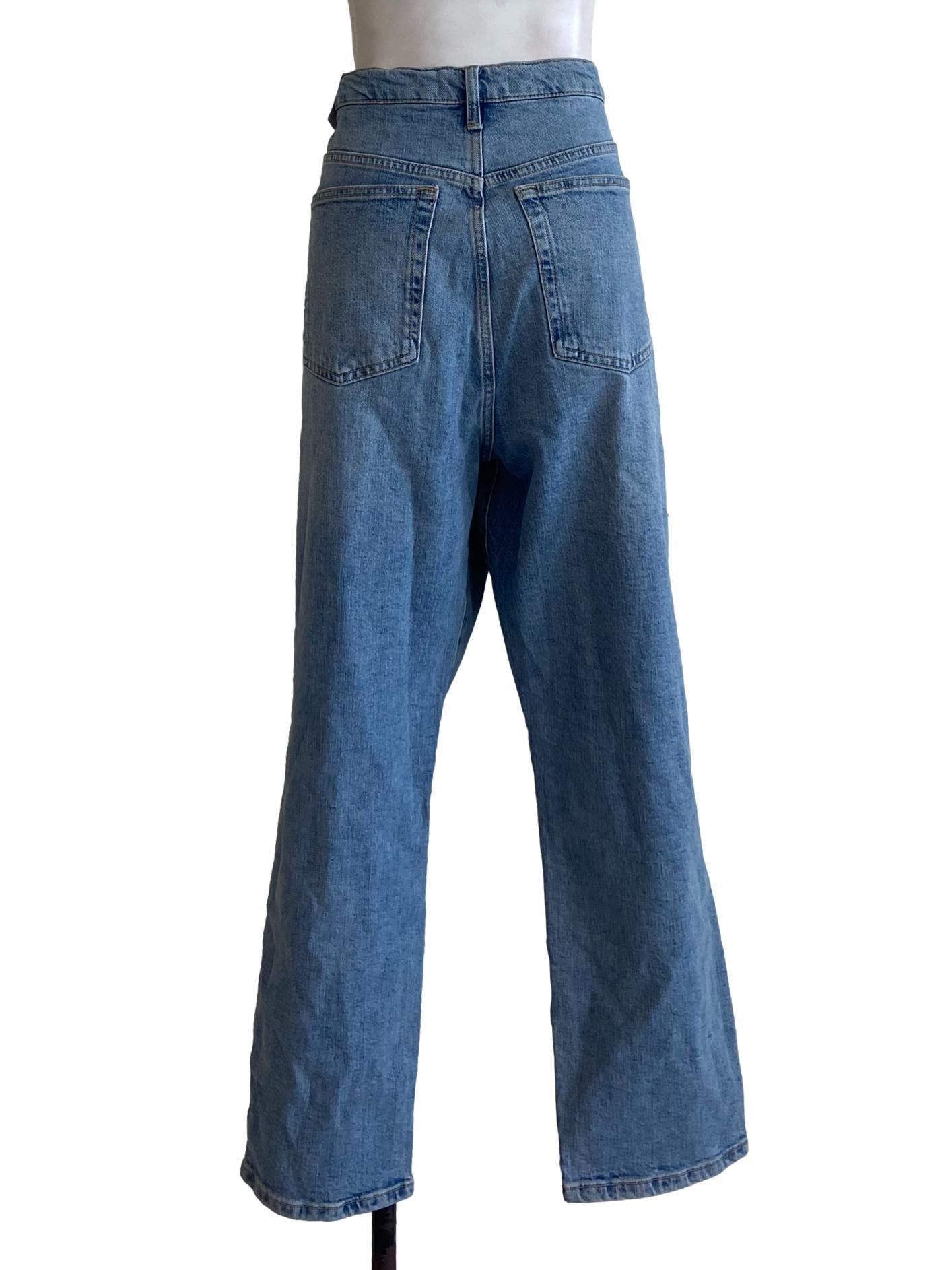Blue Herringbone Pegged Jean