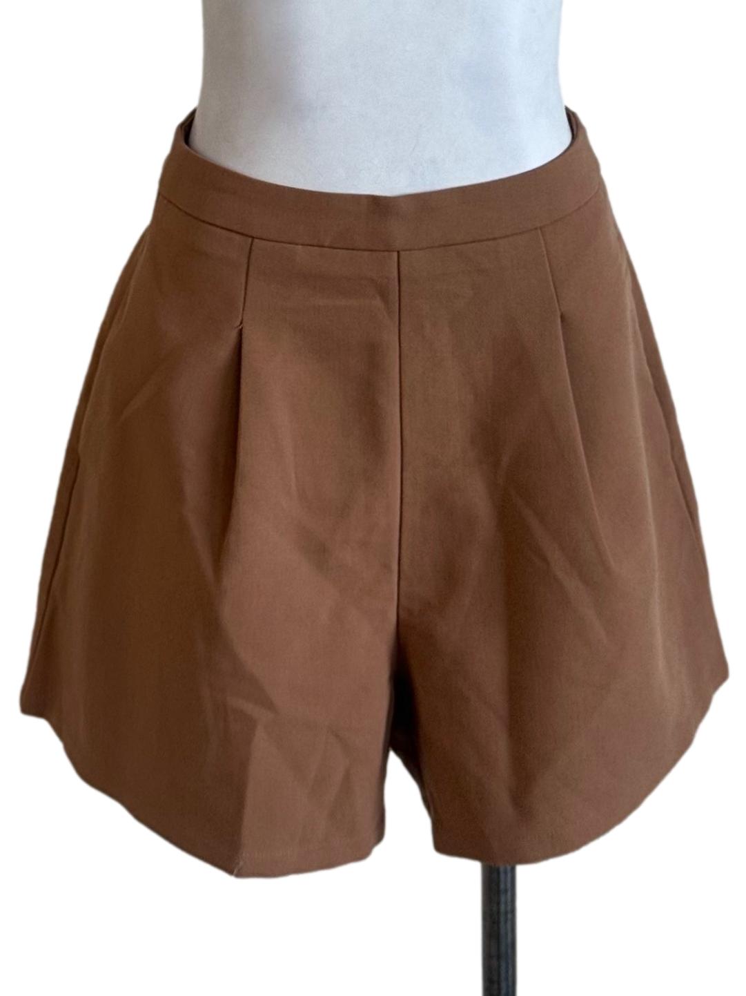 Mocha Brown Plain Shorts