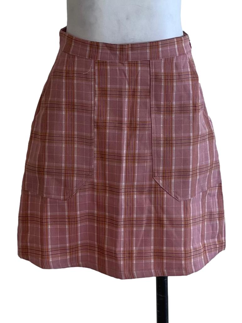 Pink Tartan Mini Skirt