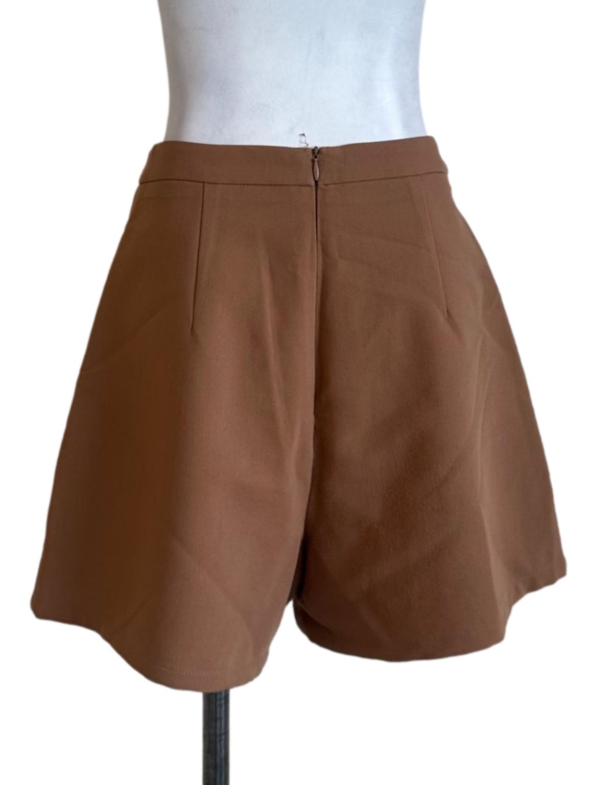 Mocha Brown Plain Shorts