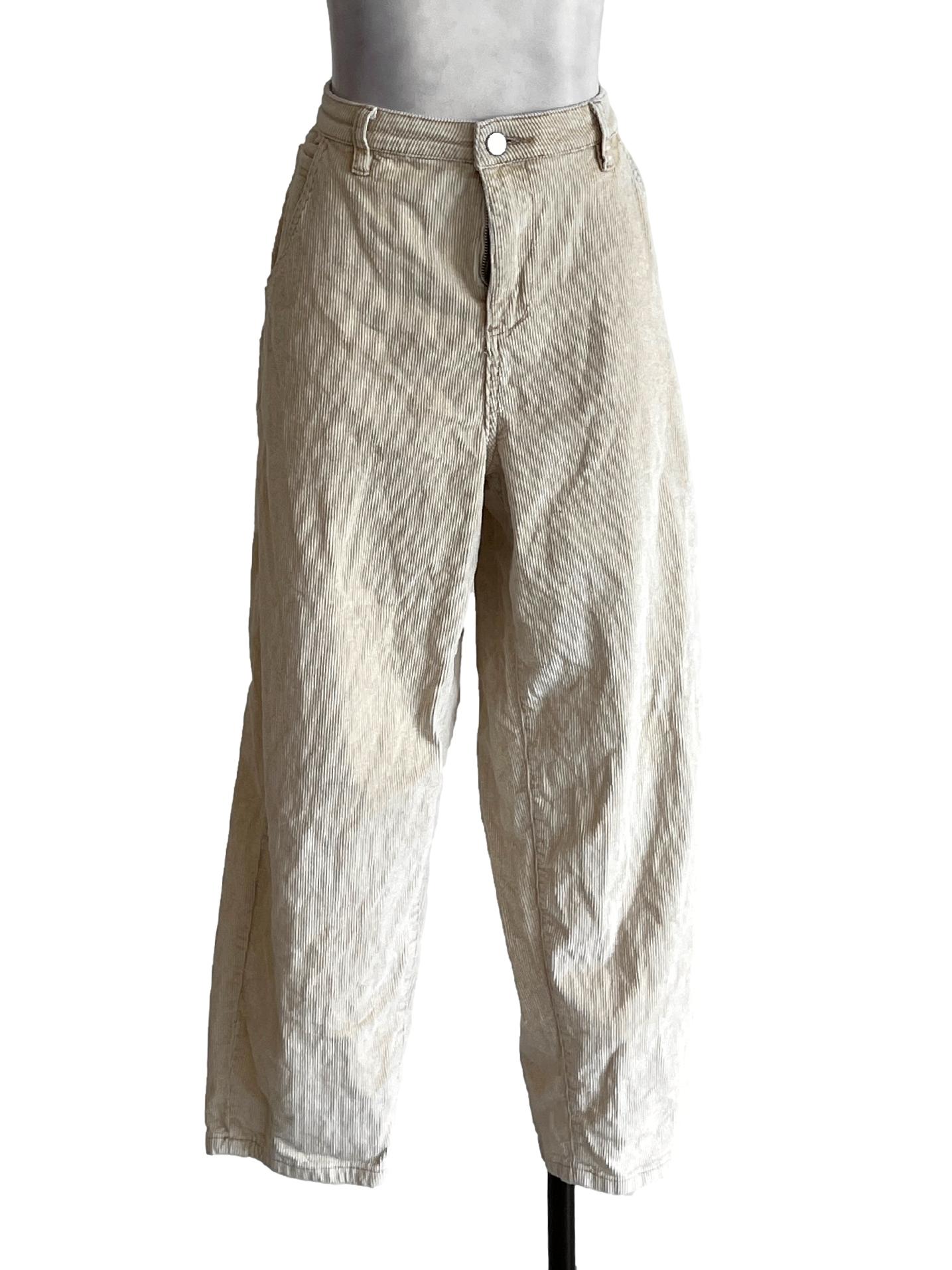 Ivory Light Beige Corduroy Jeans