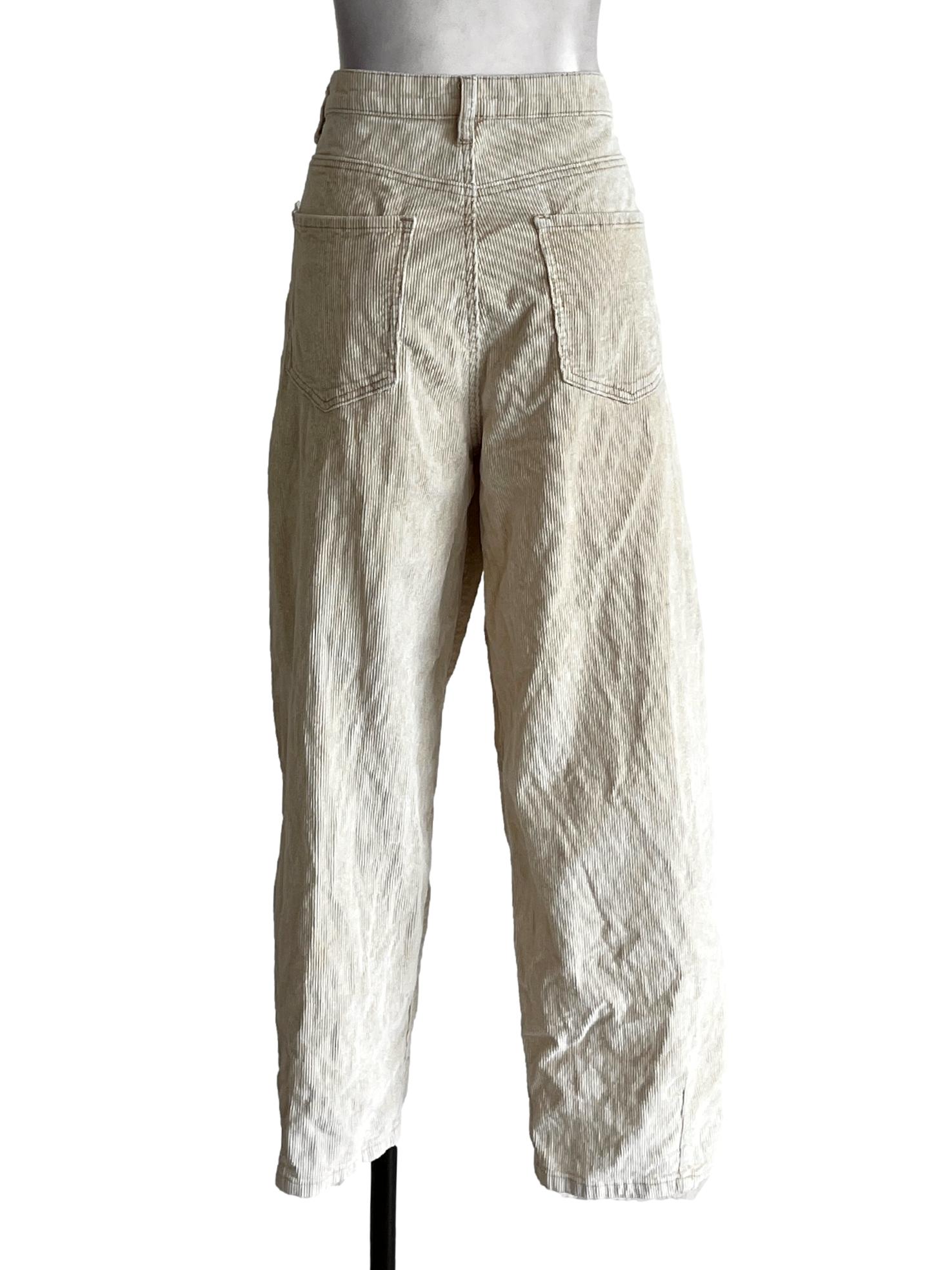 Ivory Light Beige Corduroy Jeans