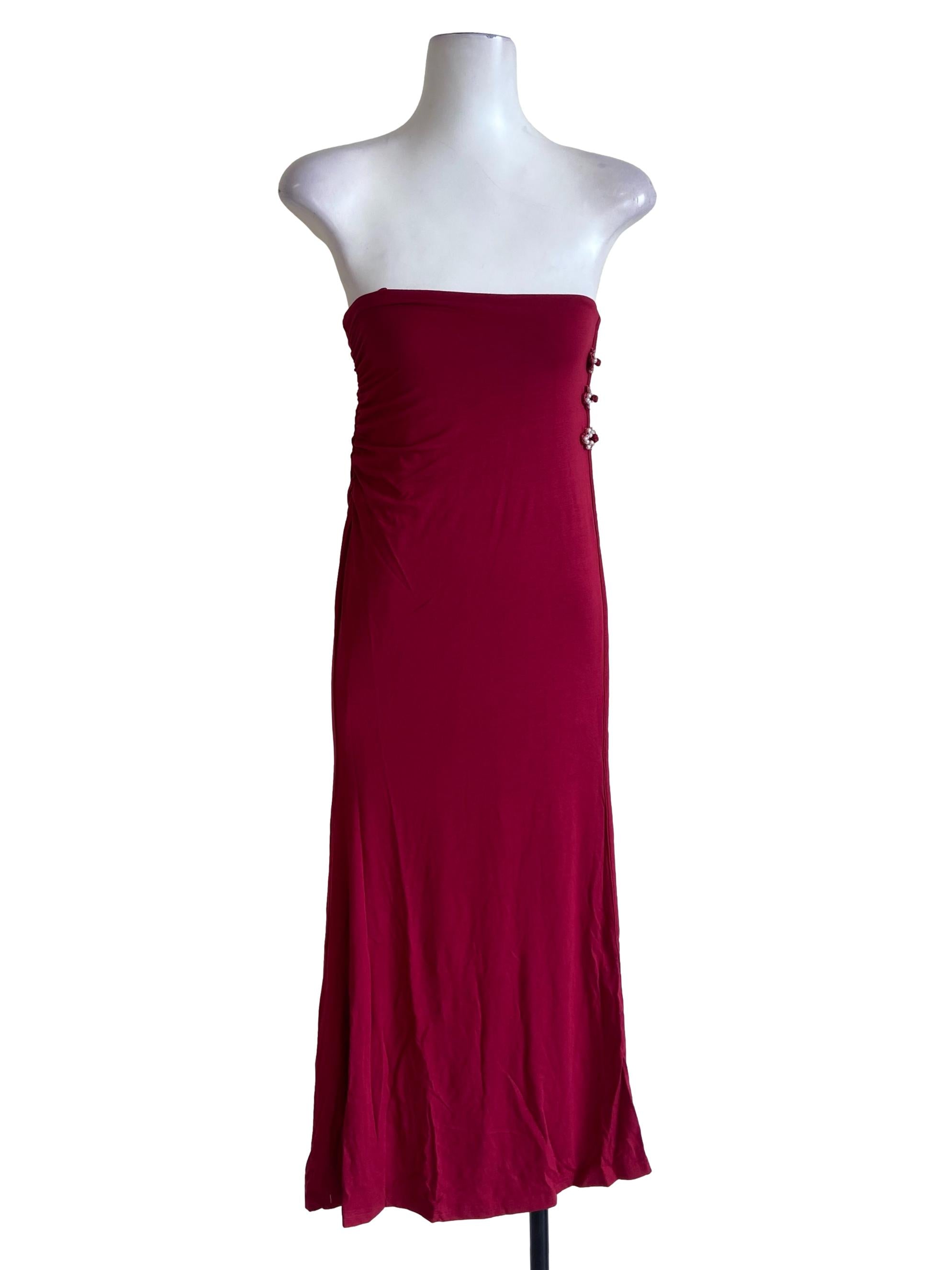 Rose Red Strapless Dress