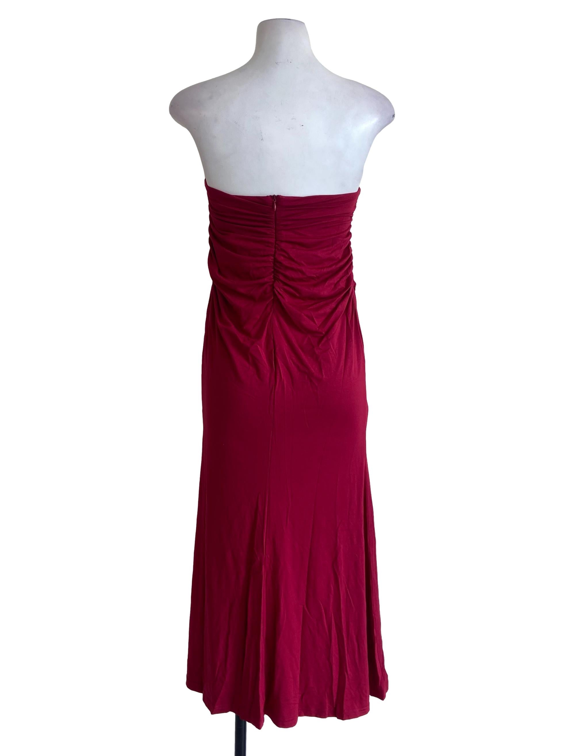 Rose Red Strapless Dress