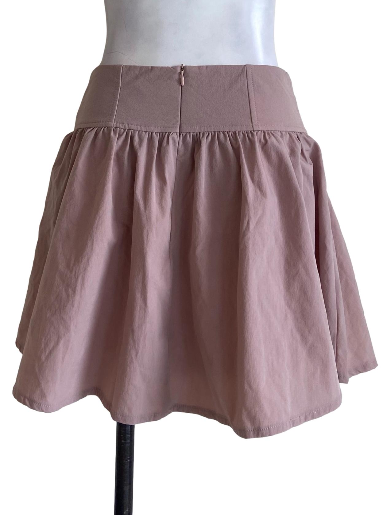 Crepe Pink Tie Detail Skorts