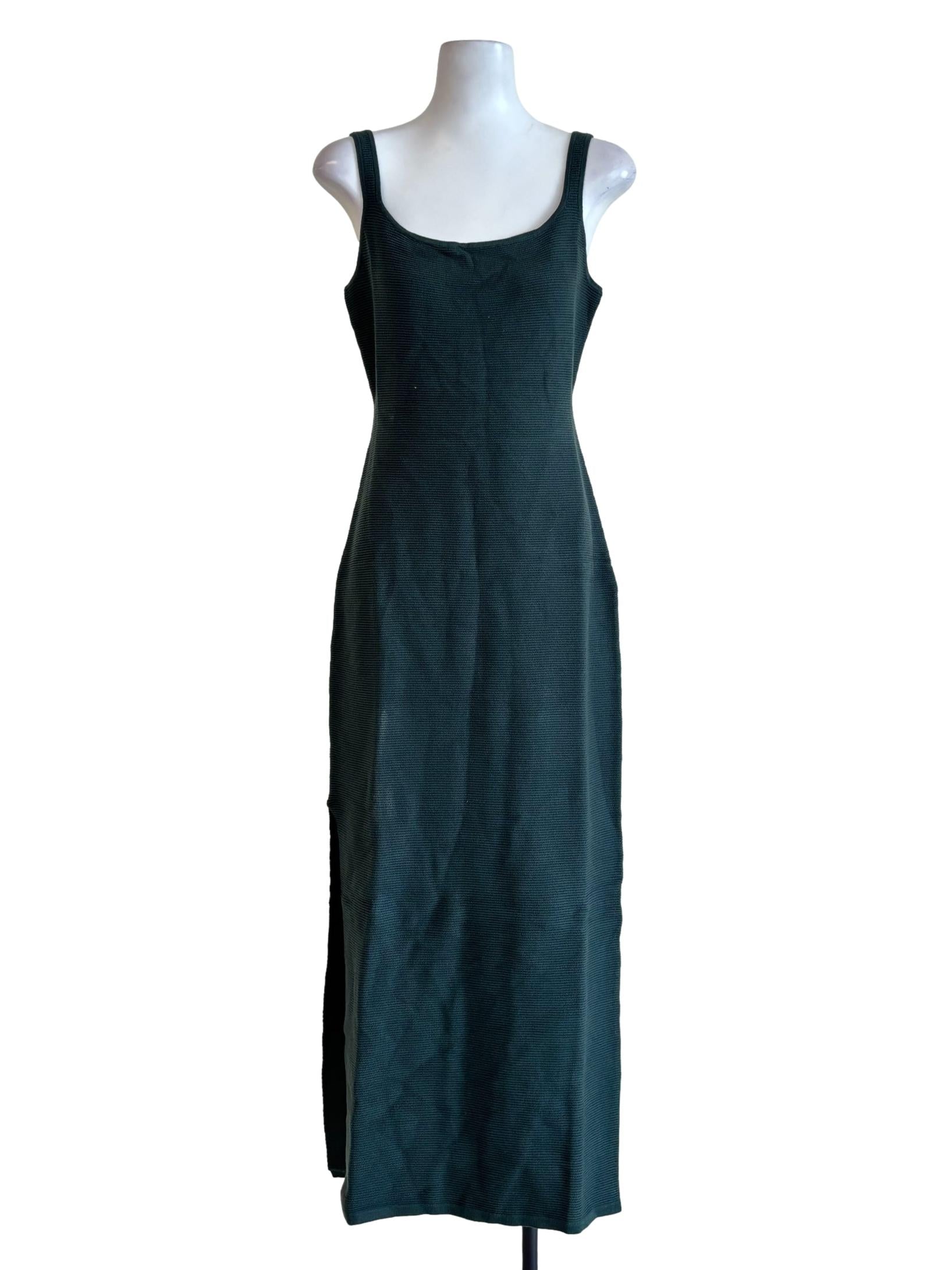 Pine Green Scoop Bodycon Dress