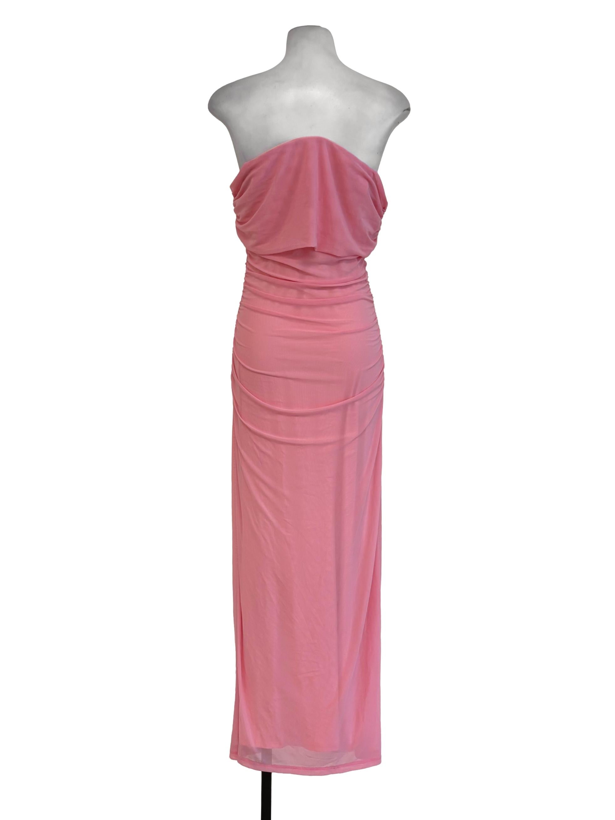 Bubblegum Pink Layered Strapless Dress
