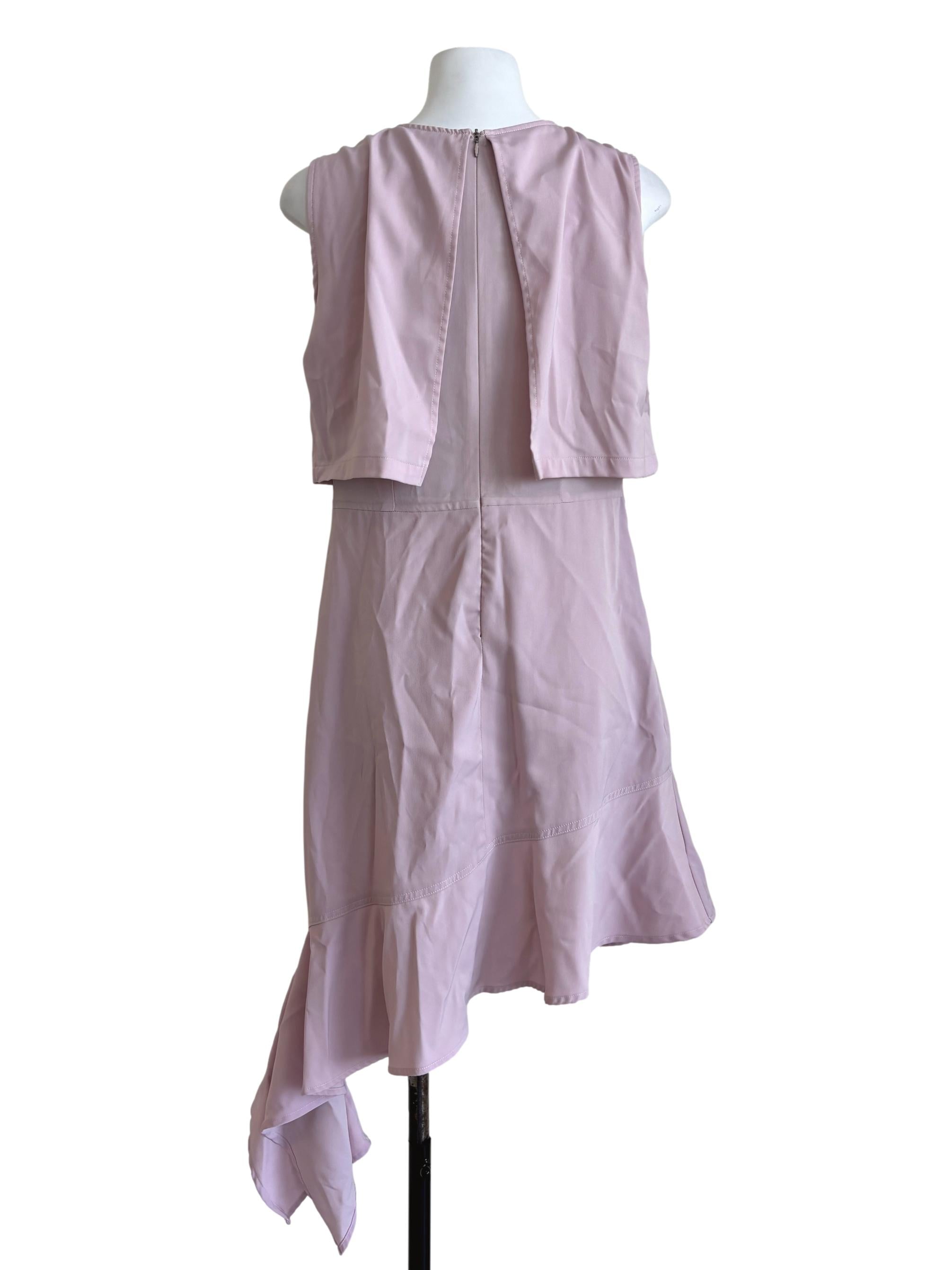 Orchid Pink Sleeveless Sheath Dress