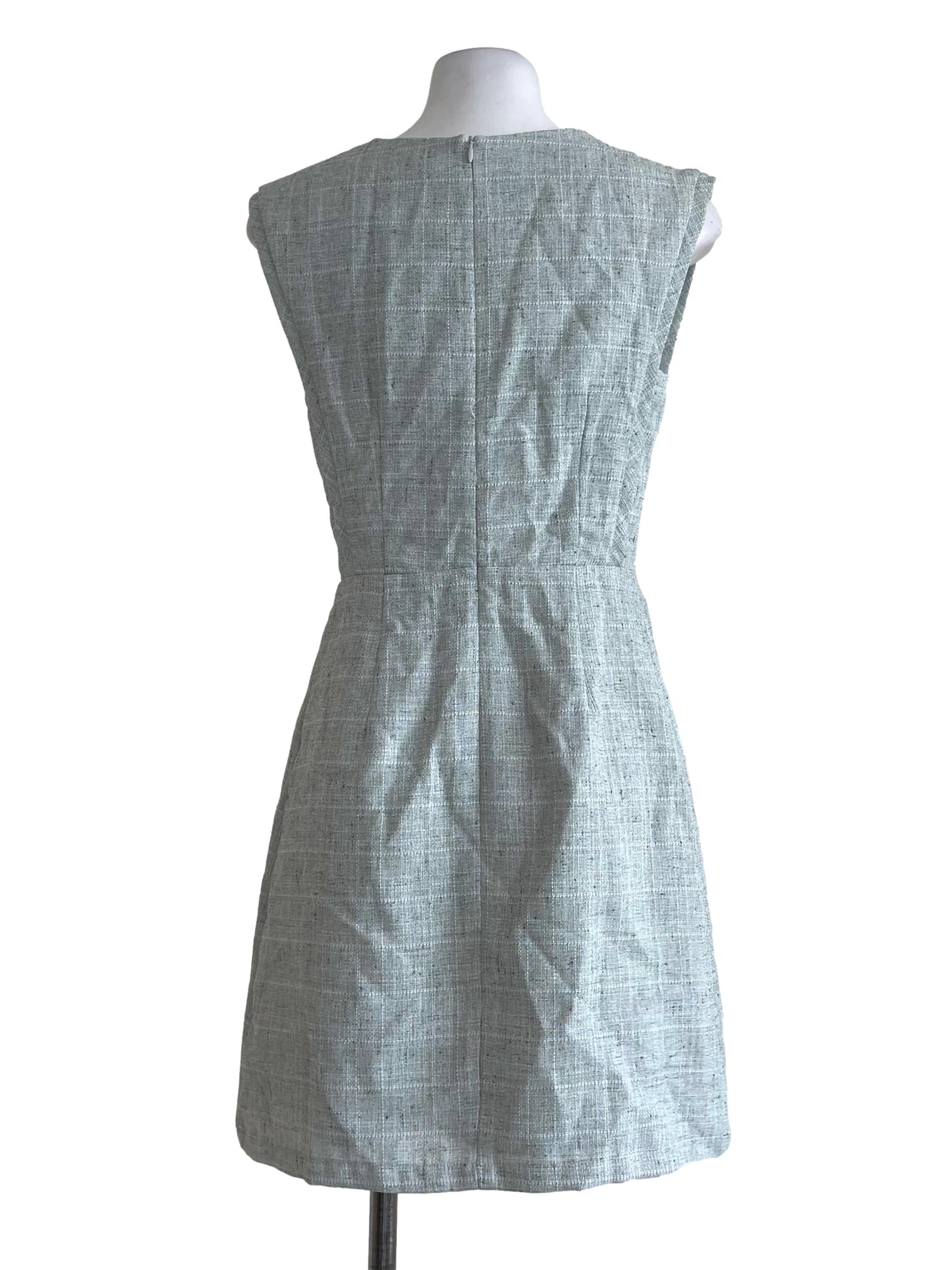 Lapis Green Tweed Pocket Dress LB