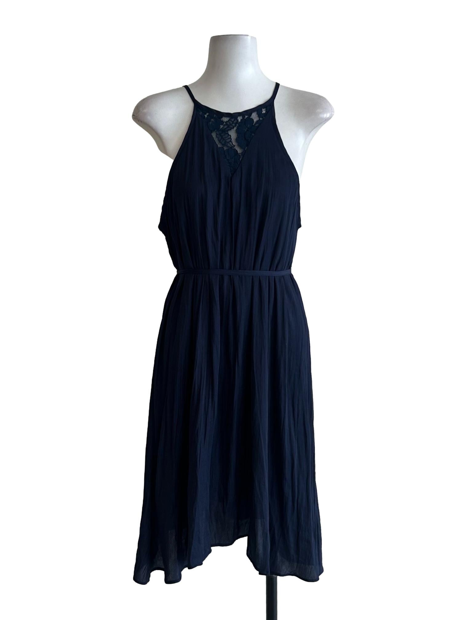 Indigo Blue Halter Mini Dress