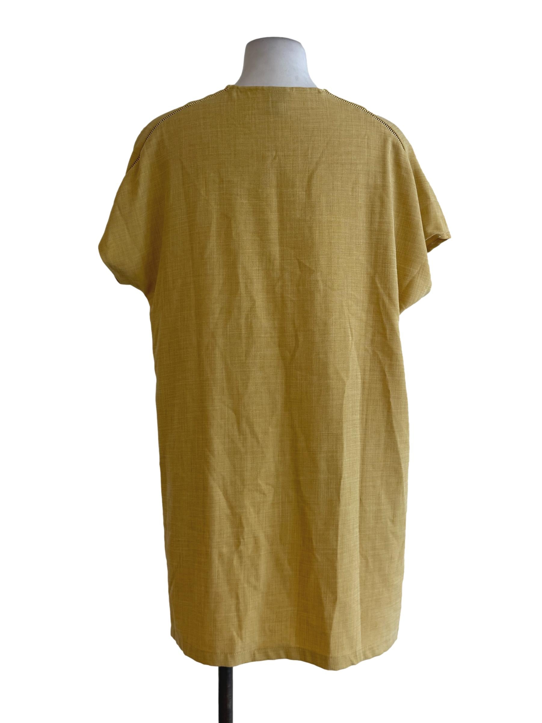 Yellow Textured Dress