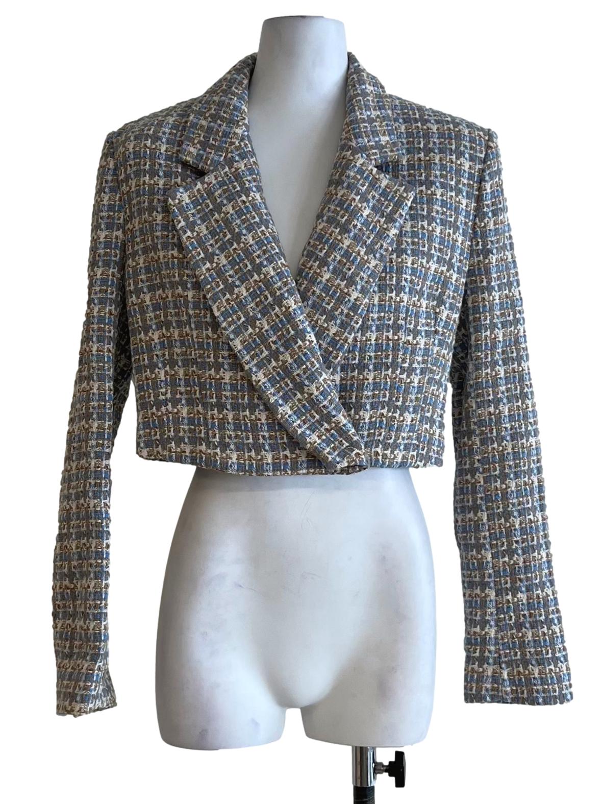 Beige Tattersall Blazer