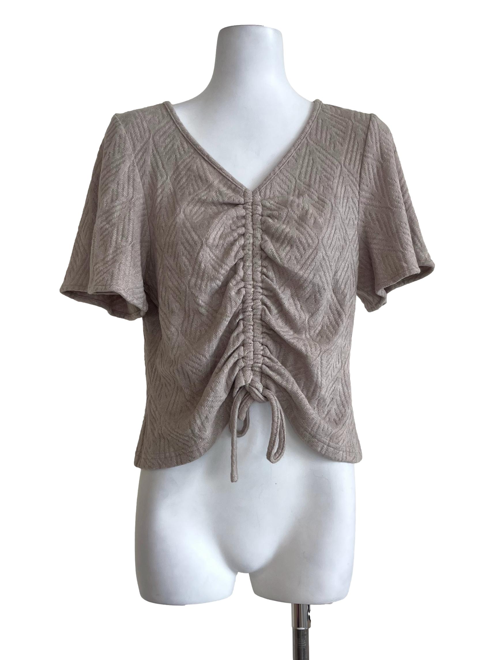 Khaki Knitted Blouse