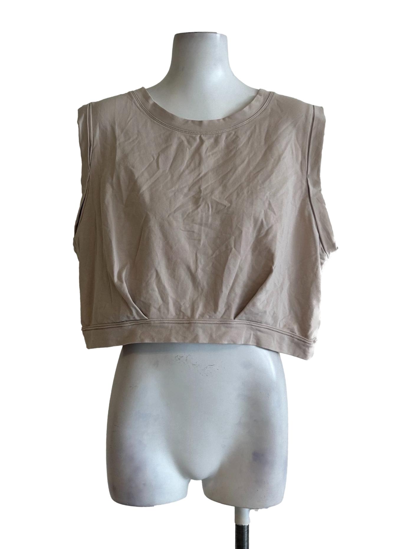 Beige Sleeveless Top