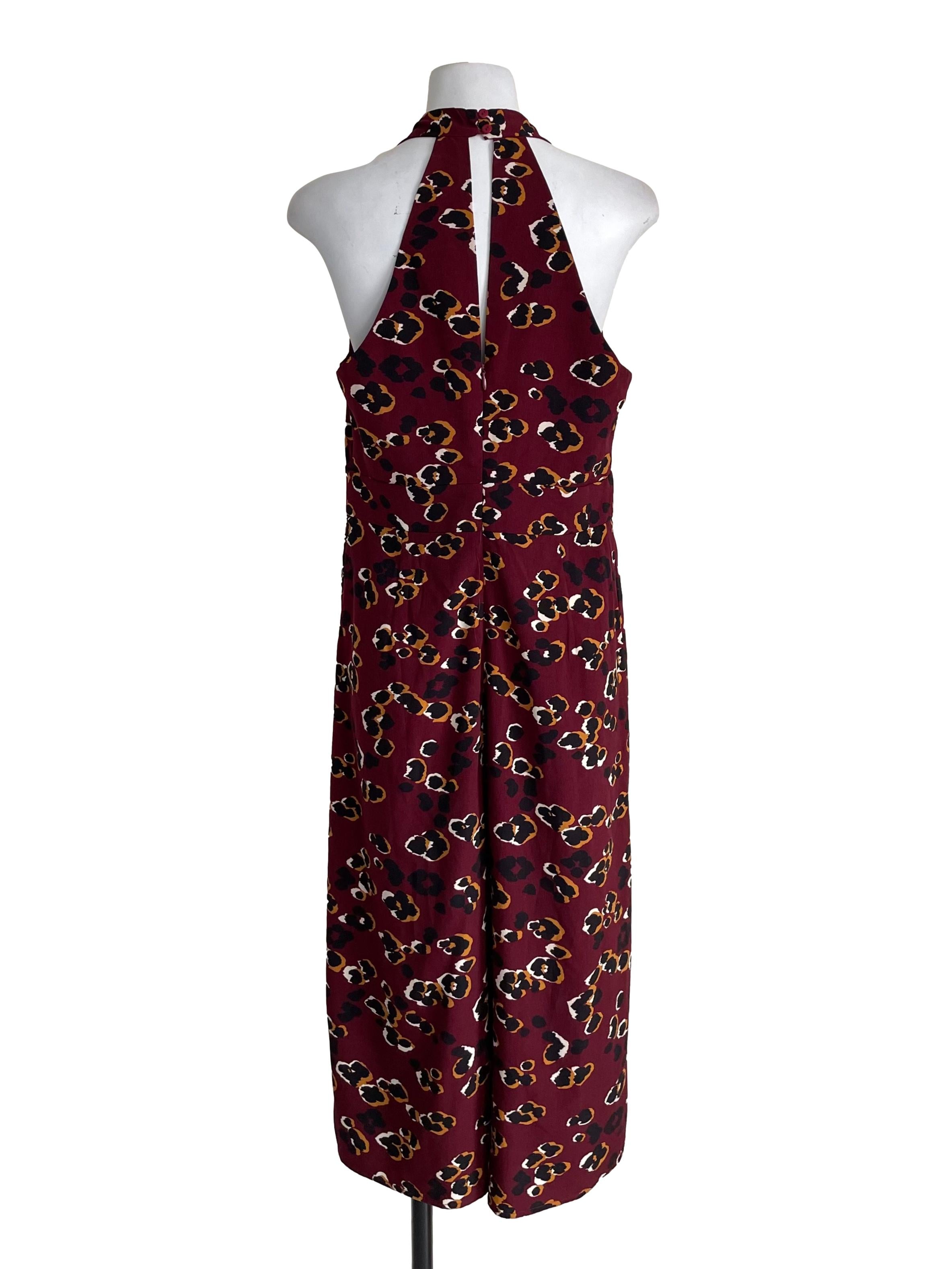 Garnet Floral Halter Neck Jumpsuit