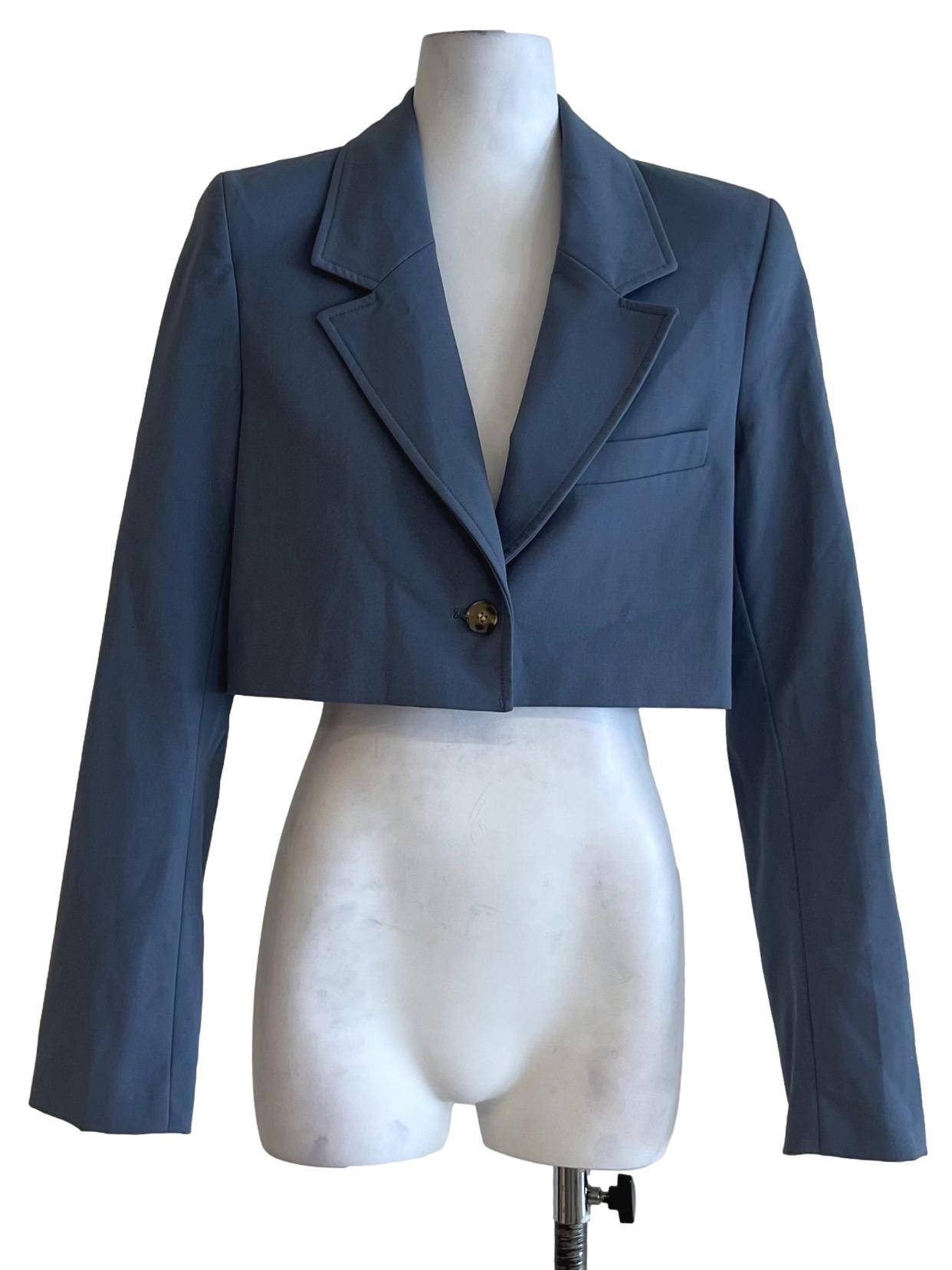 Aegean Blue Wing Collar Blazer