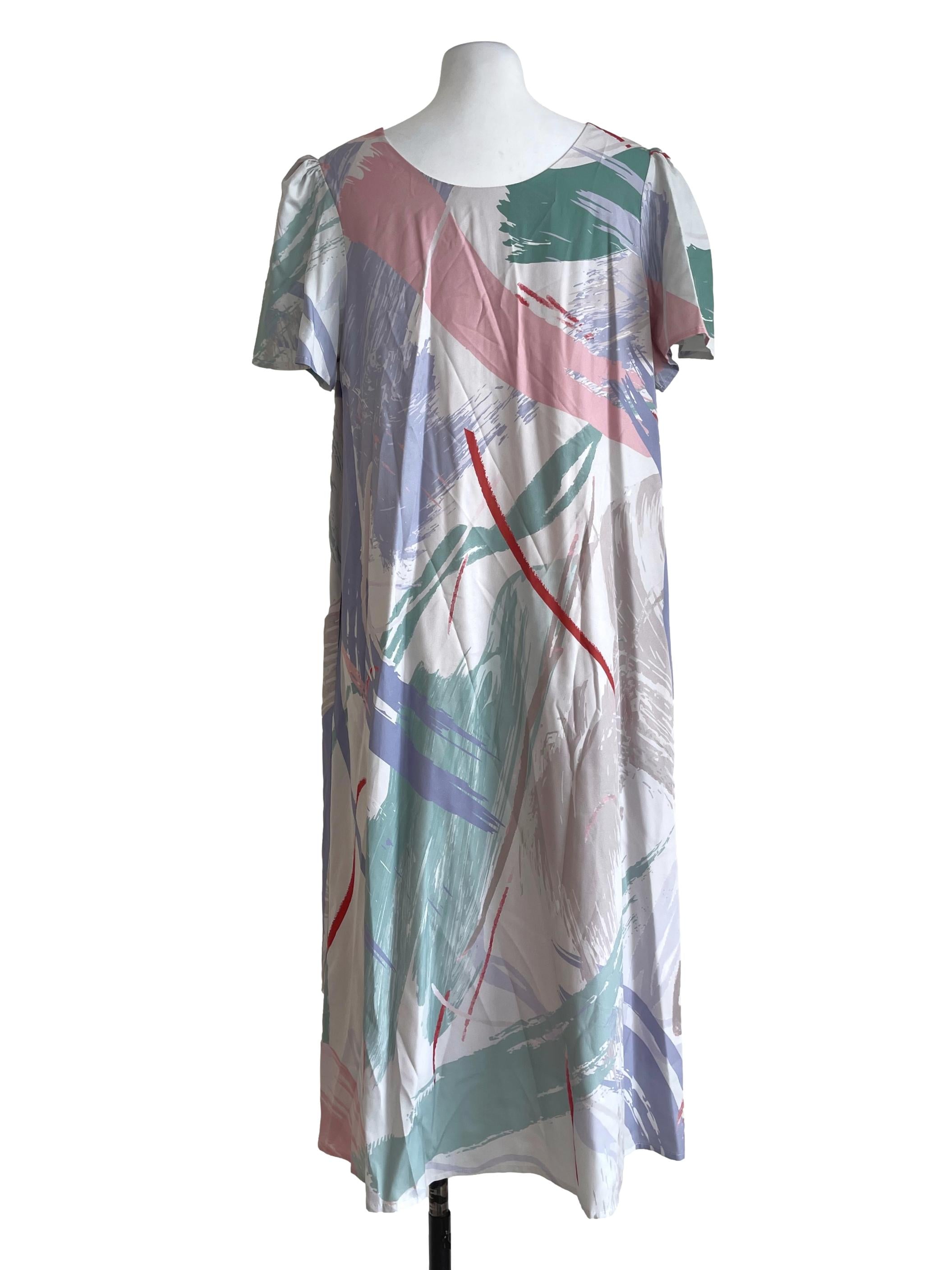 Multicolor Brush Paint Dress