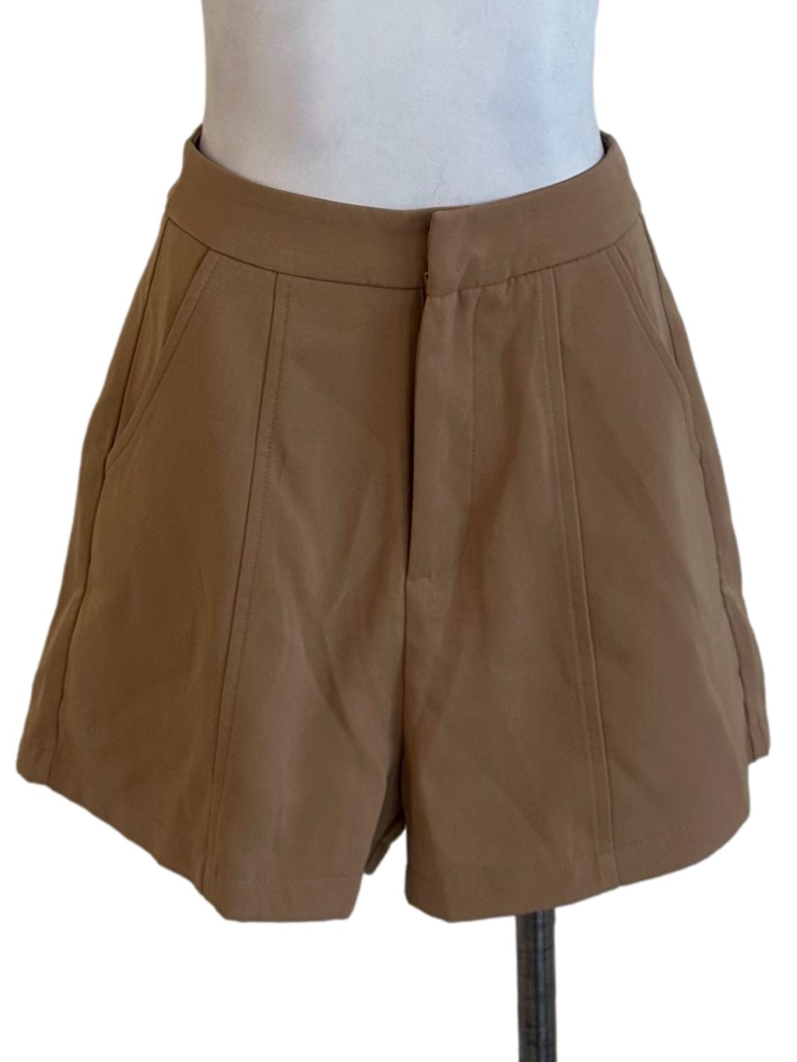 Mocha Brown Plain Shorts