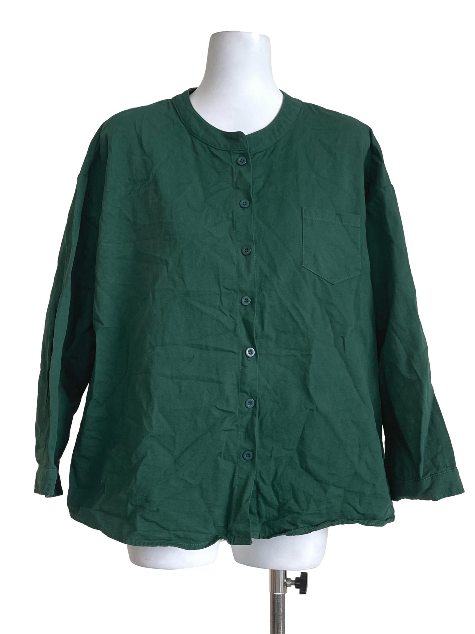 Emerald Green Plain Shirt