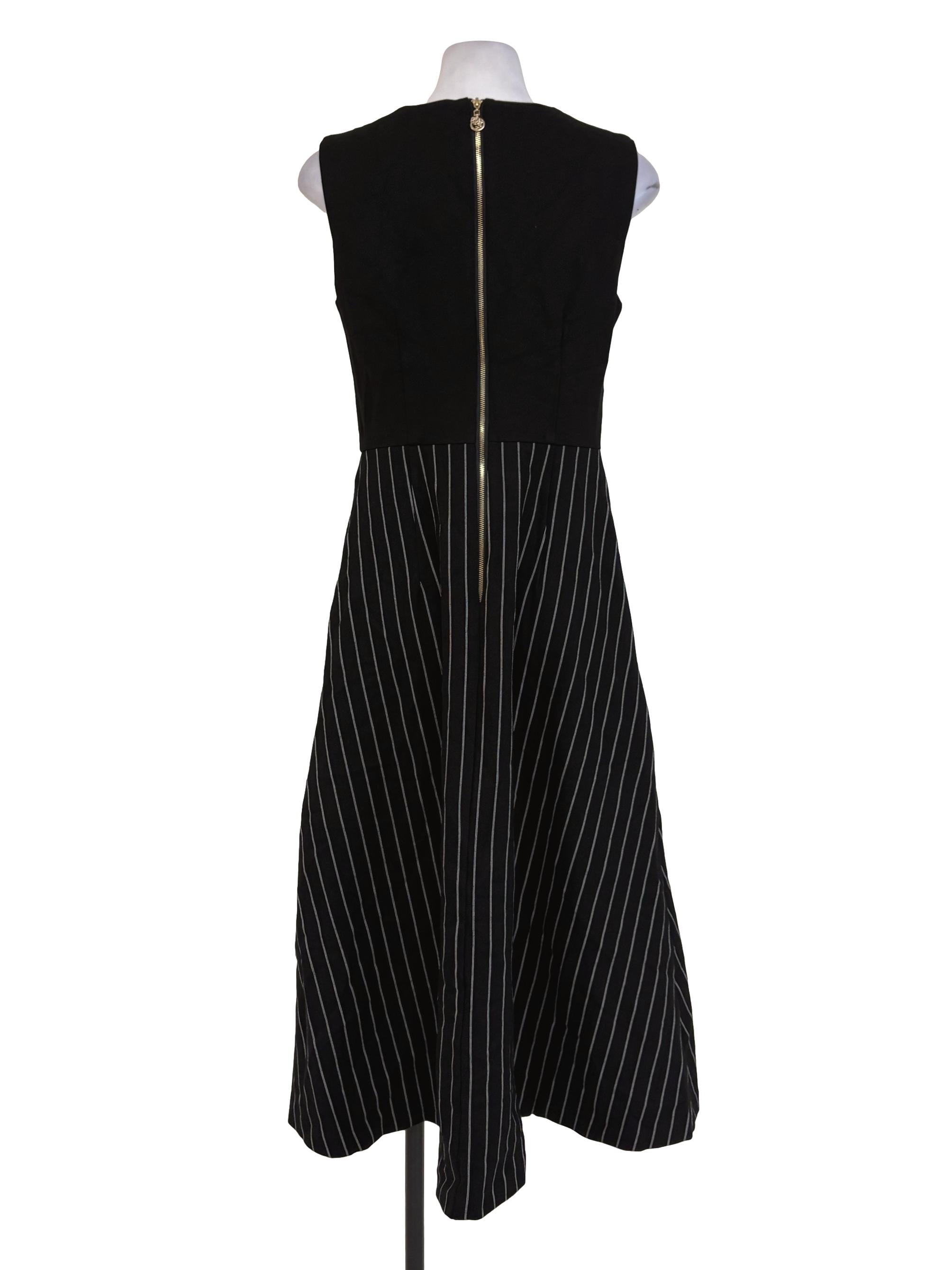 Black Stripes A-Line Dress