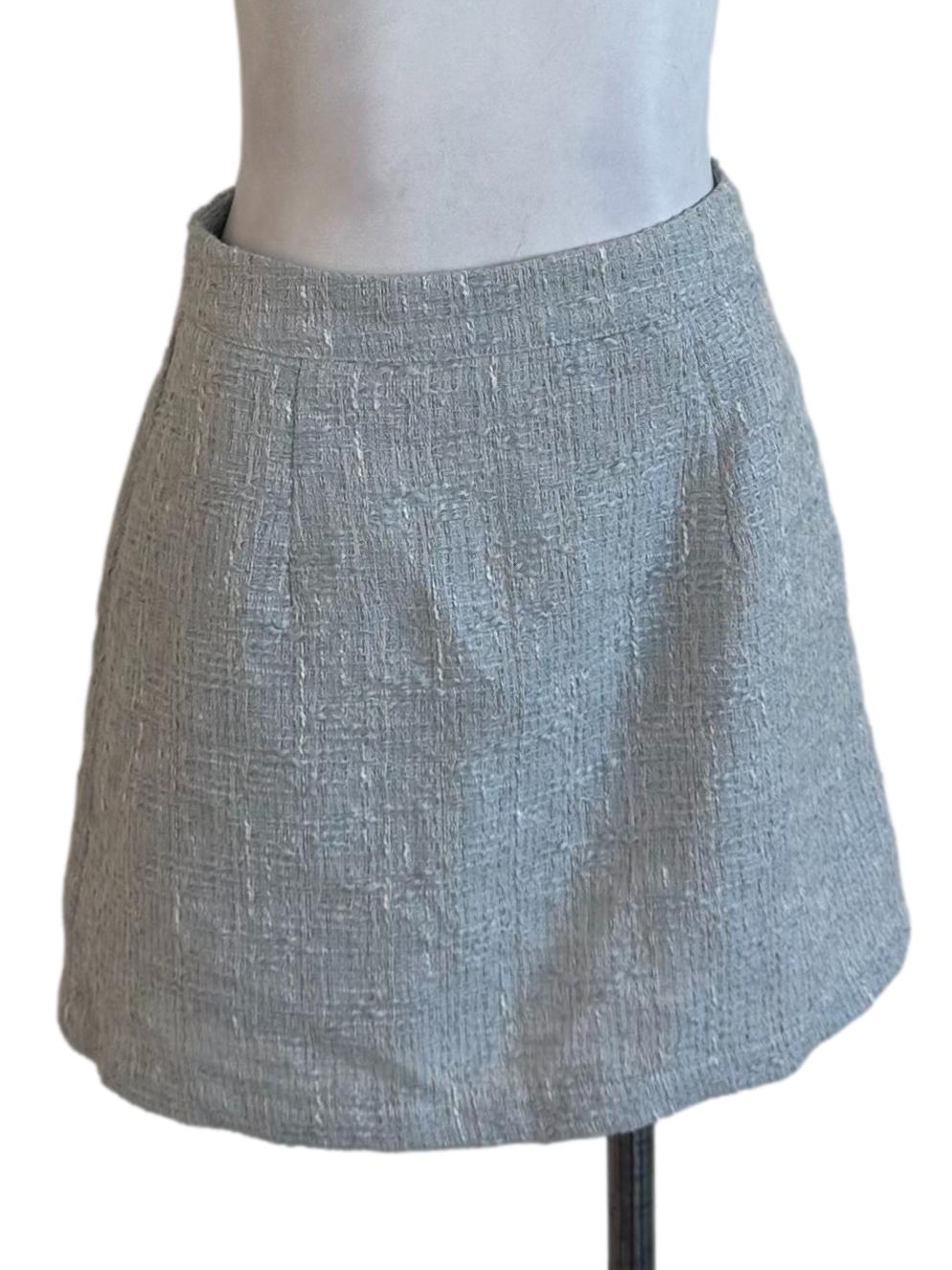 Light Blue Tweed Texture Skorts