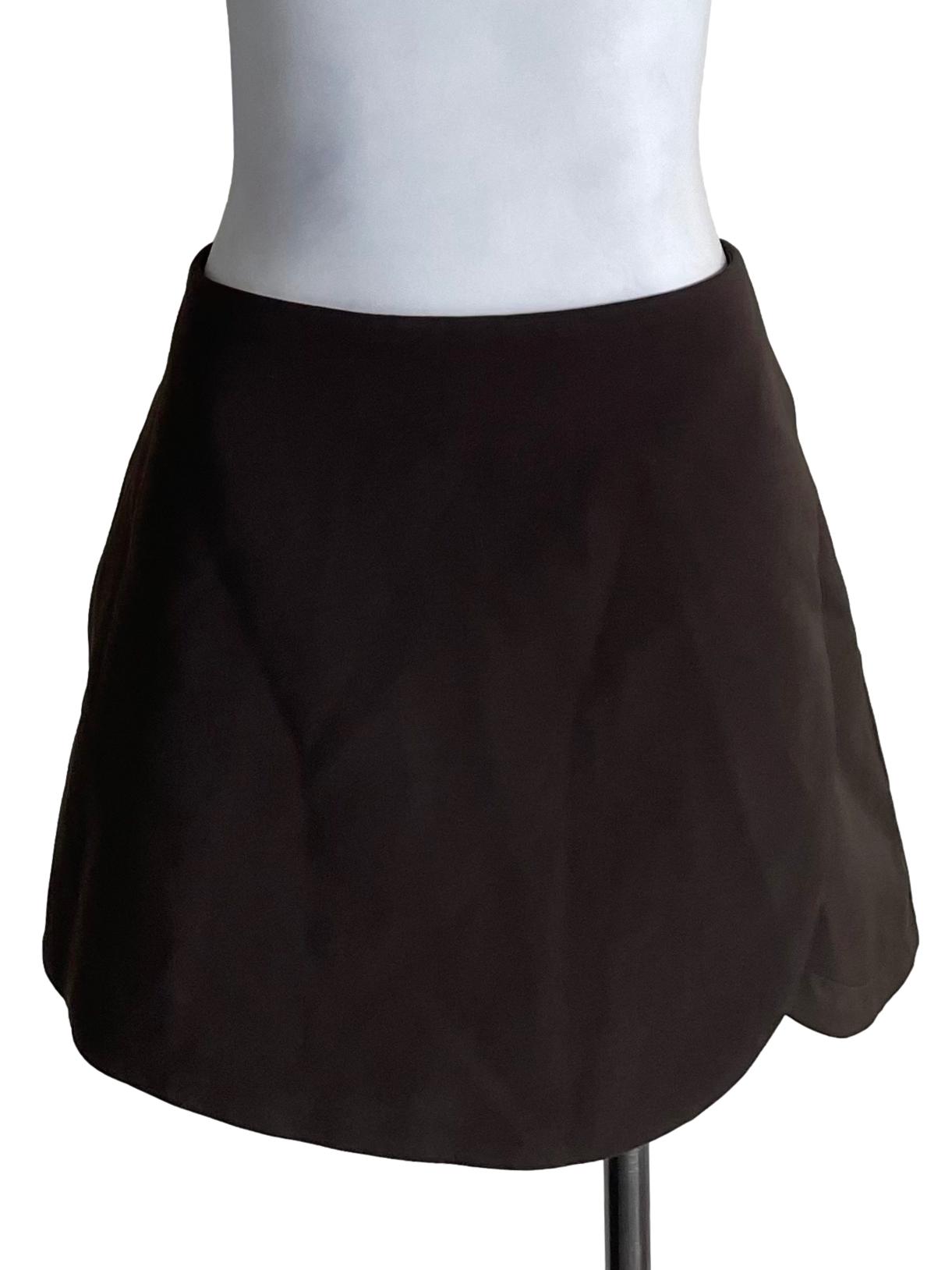 Ash Wood Wrap Mini Skirt