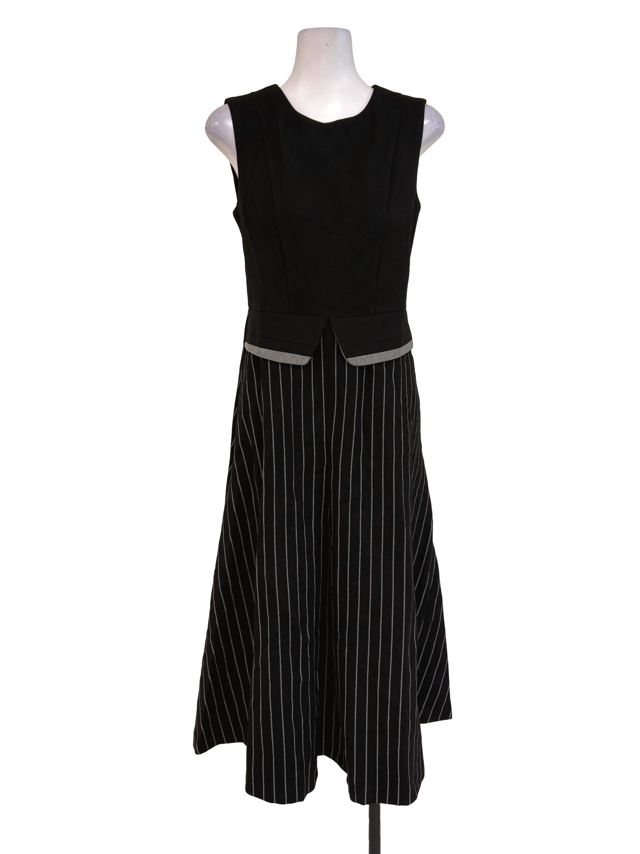 Black Stripes A-Line Dress