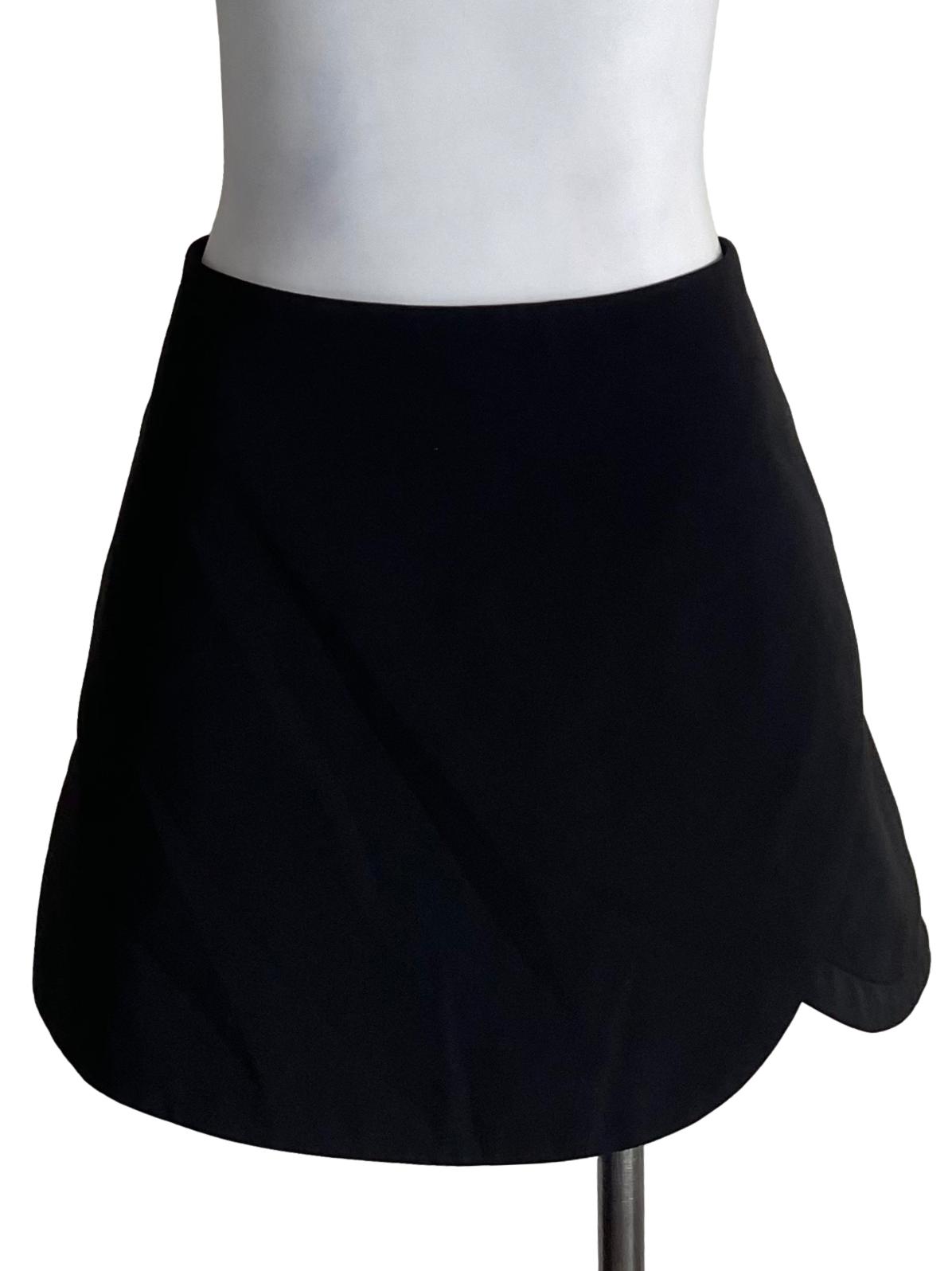 Black Wrap Mini Skirt