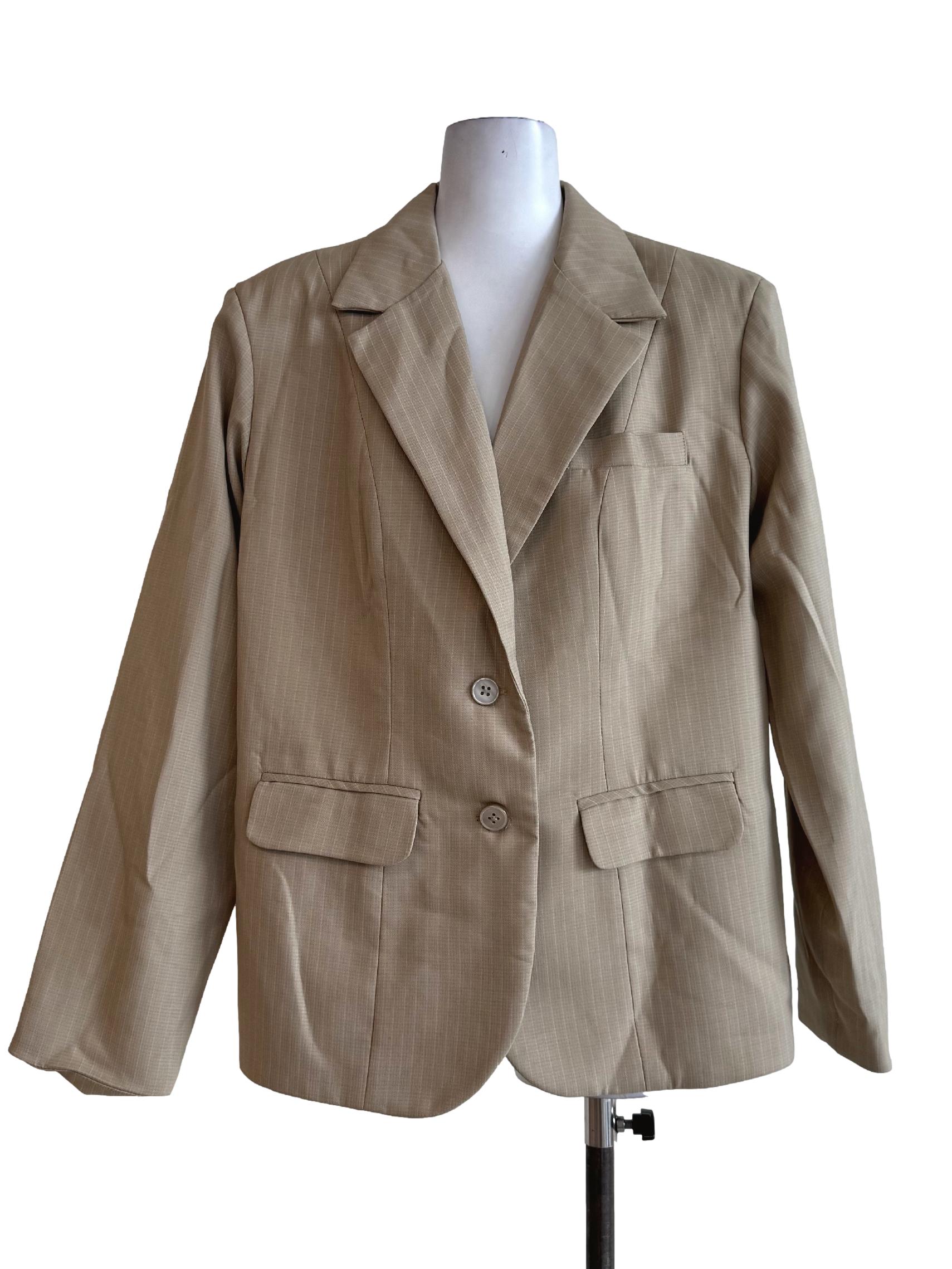 Malt Beige With Stripes Blazer