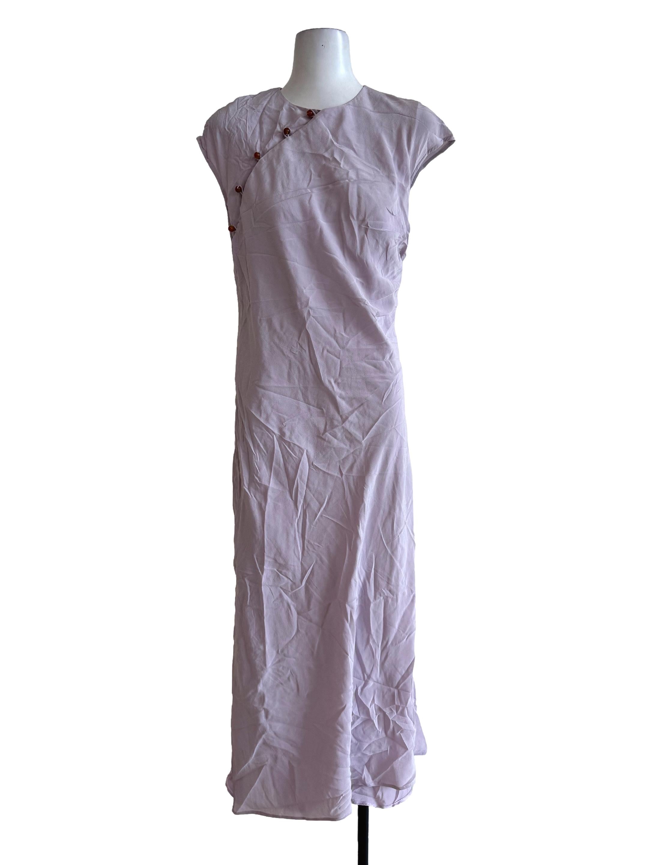 Pale Lavender Round Neck Dress