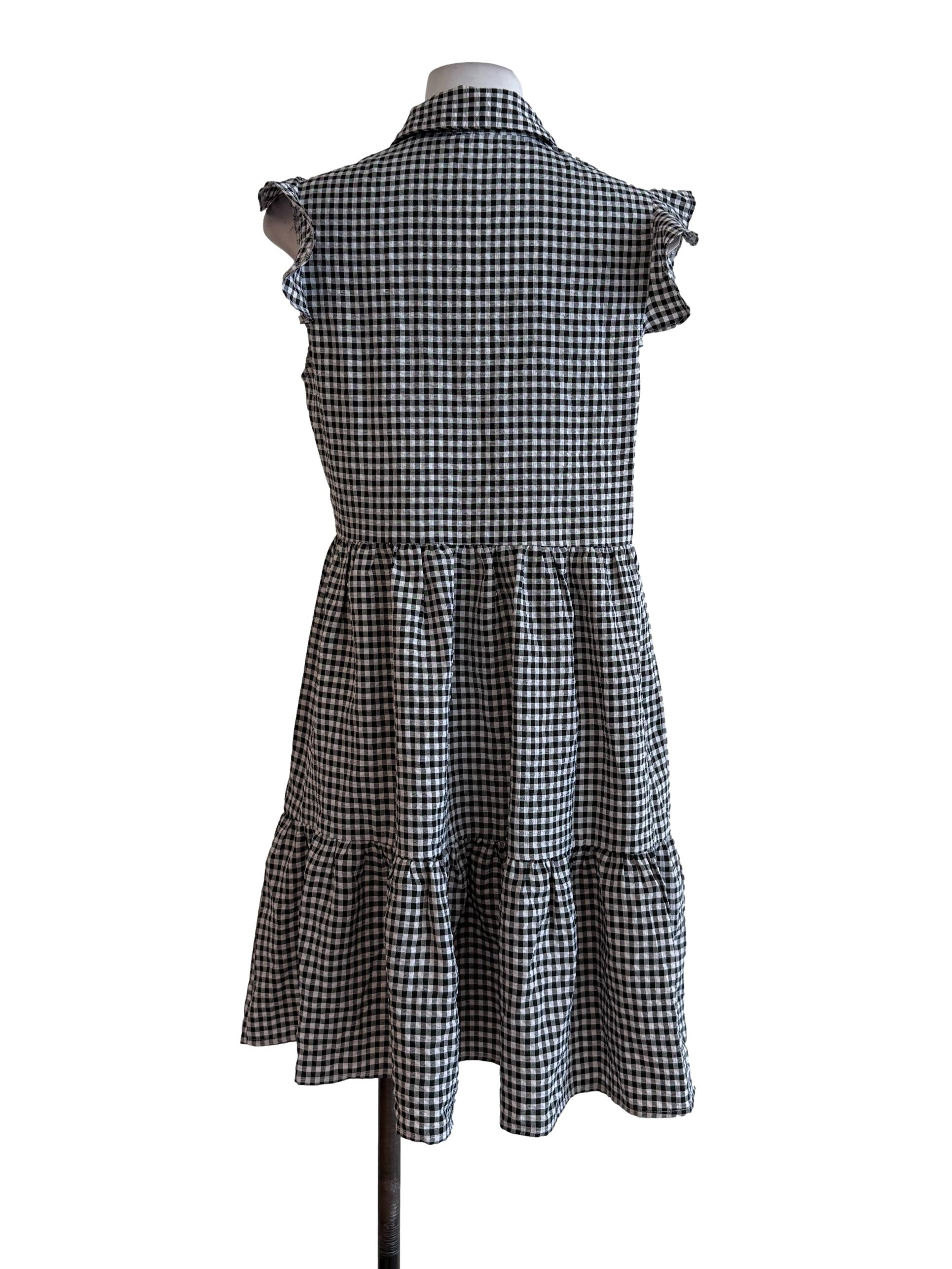 Black Plaid Tunic Dress