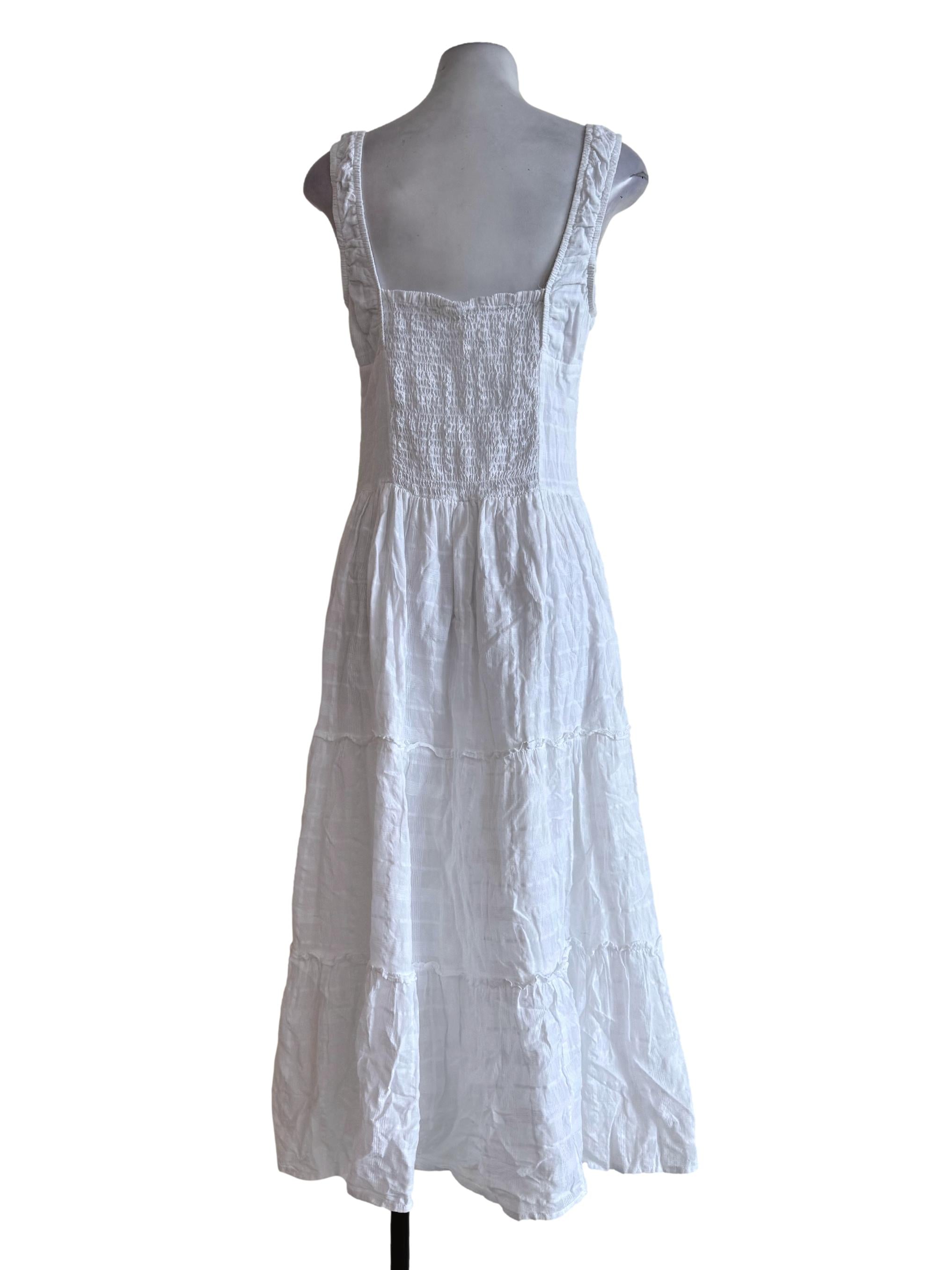 Off White Sleeveless Boho Dress