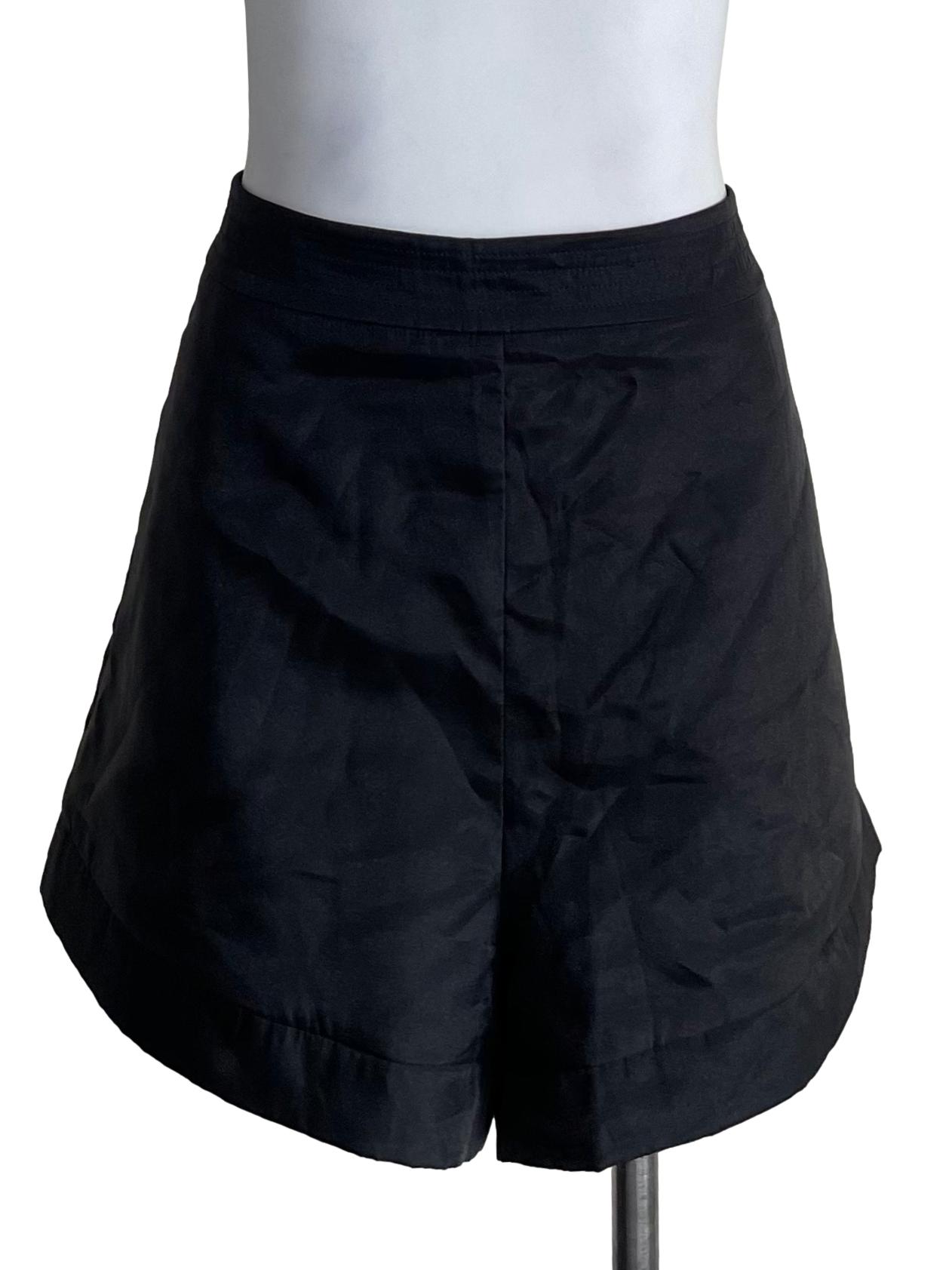 Black Satin Shorts