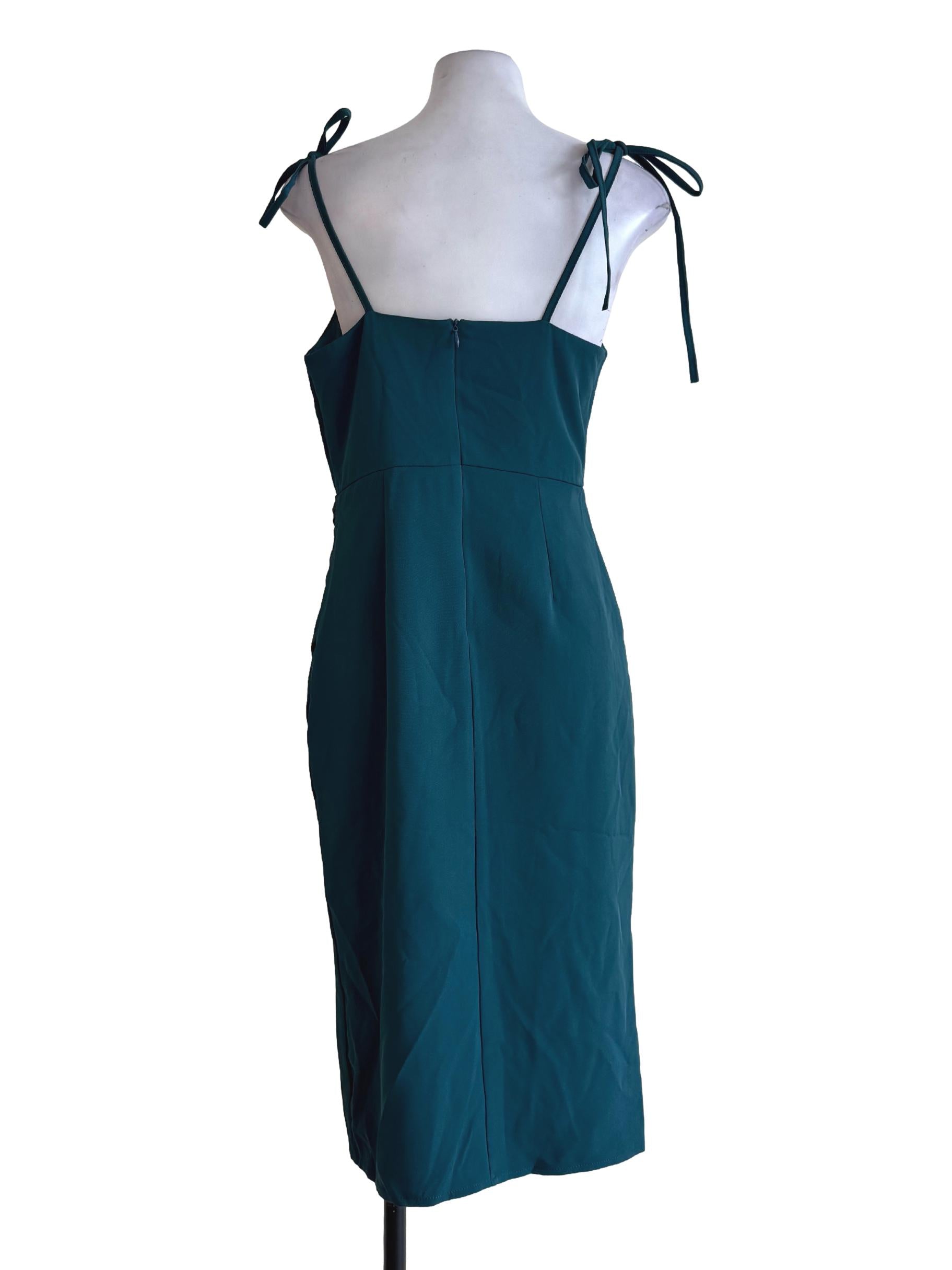 Emerald Green Sleeveless Empire Dress