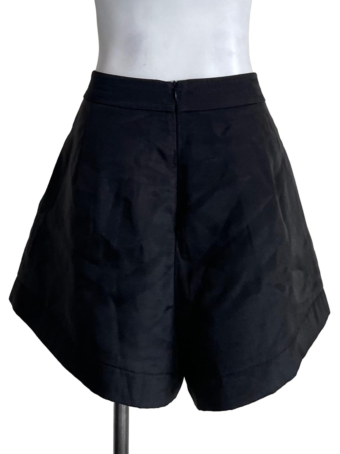 Black Satin Shorts