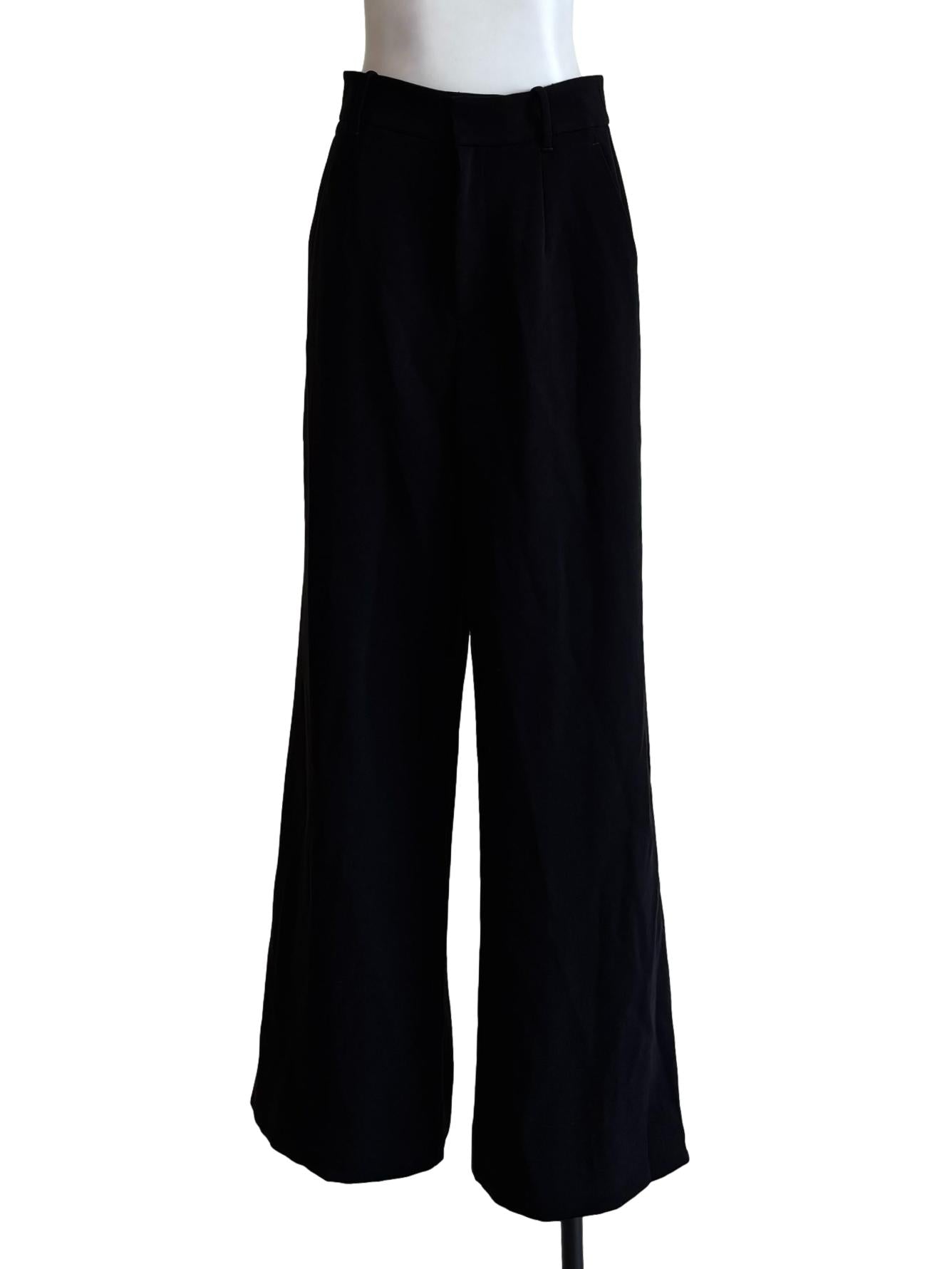 Jet Black Straight Slacks