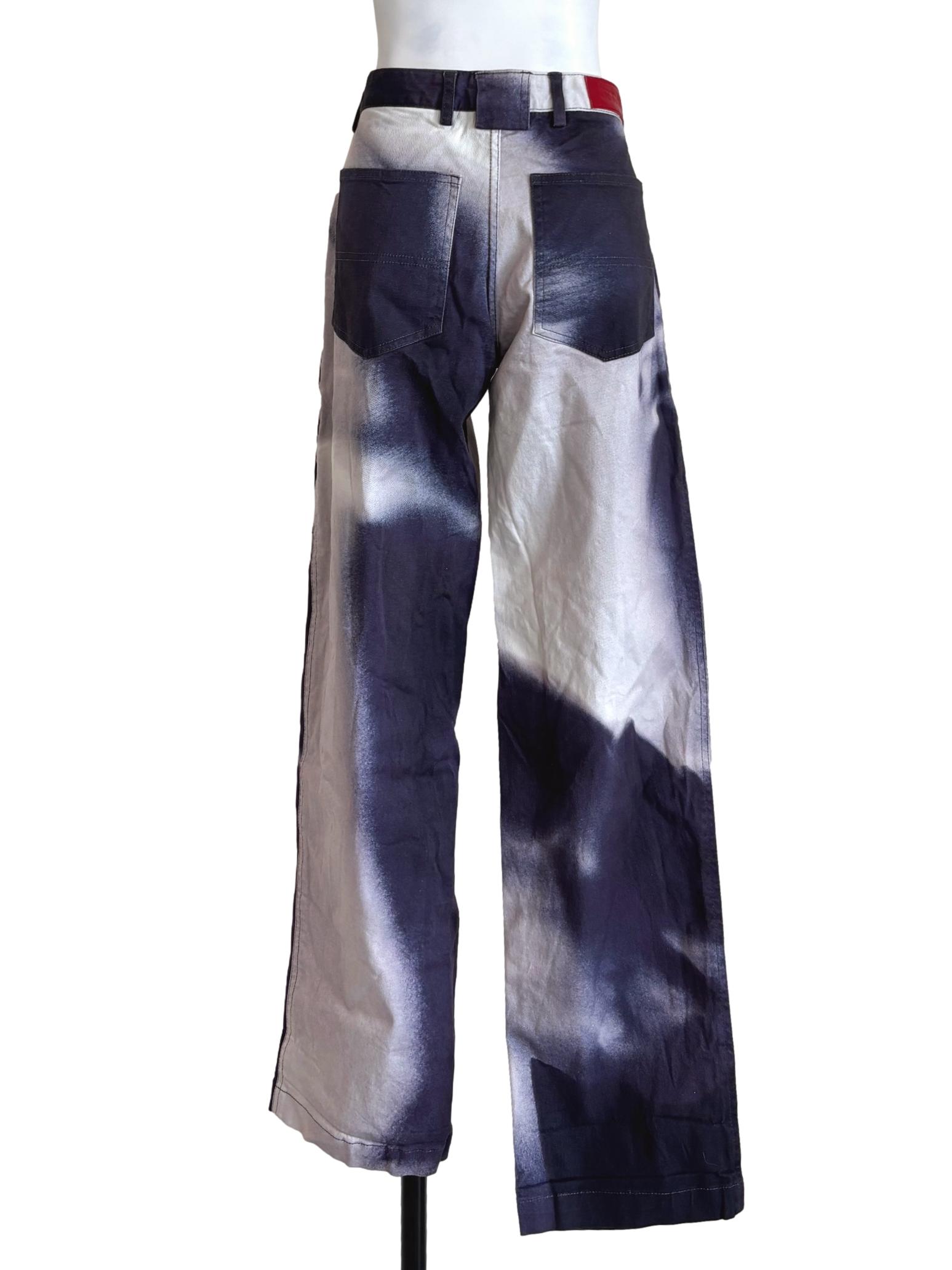 Ocean Blue Tie Dye Straight Jeans