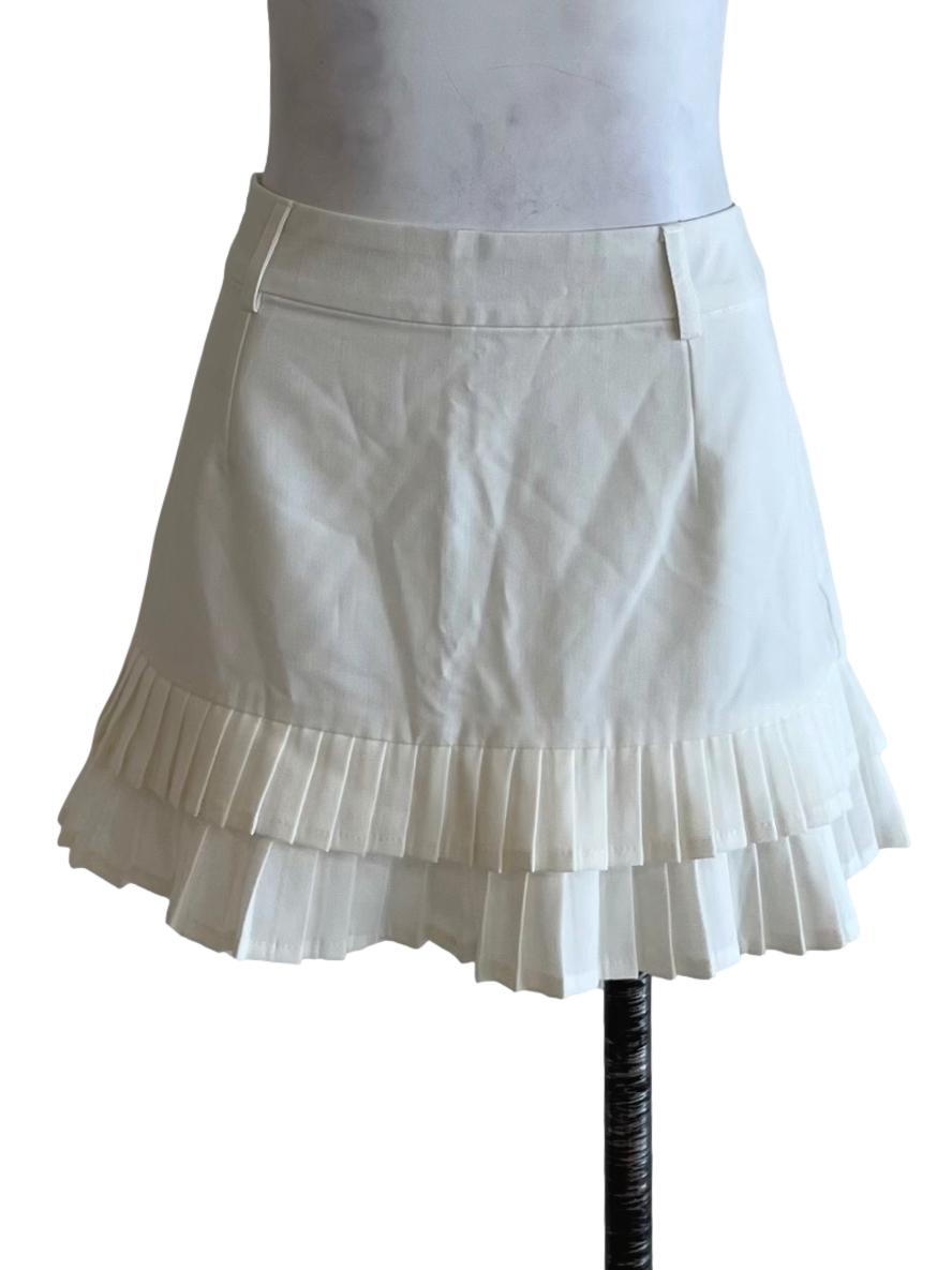 White Plain Mini Skirt