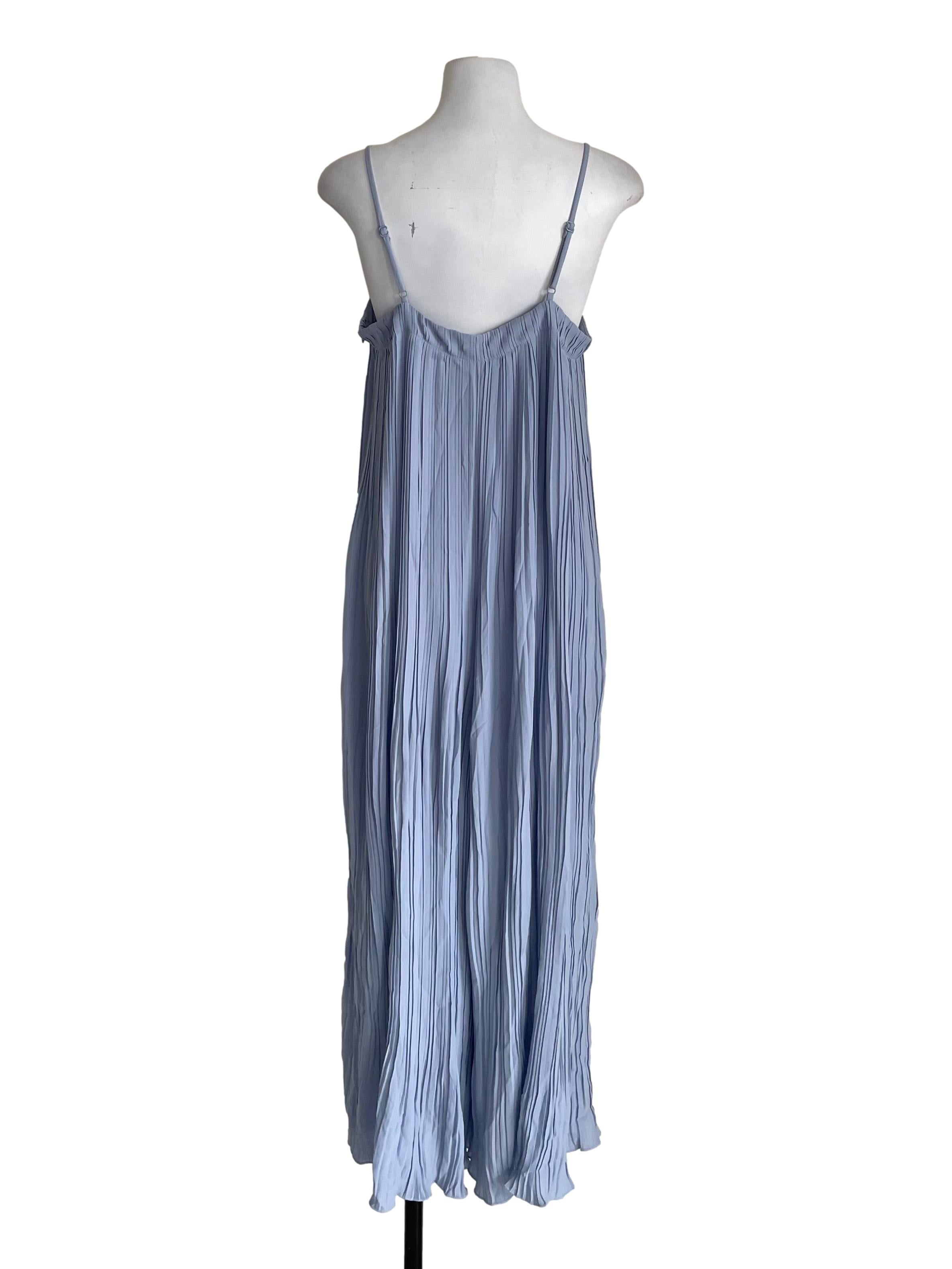 Baby Blue Accordion Cami Jumpsuit