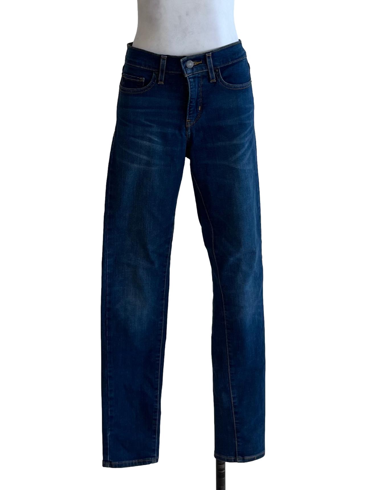Navy Blue Denim Plain Skinny Jeans