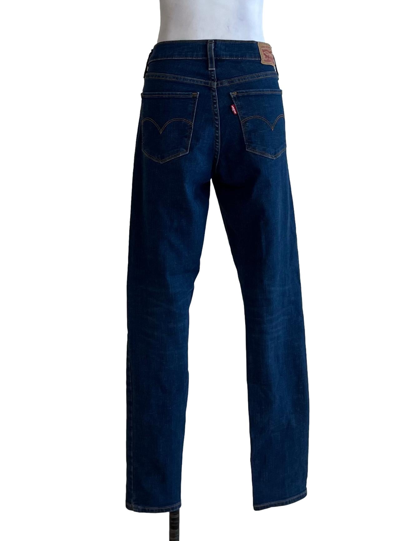 Navy Blue Denim Plain Skinny Jeans