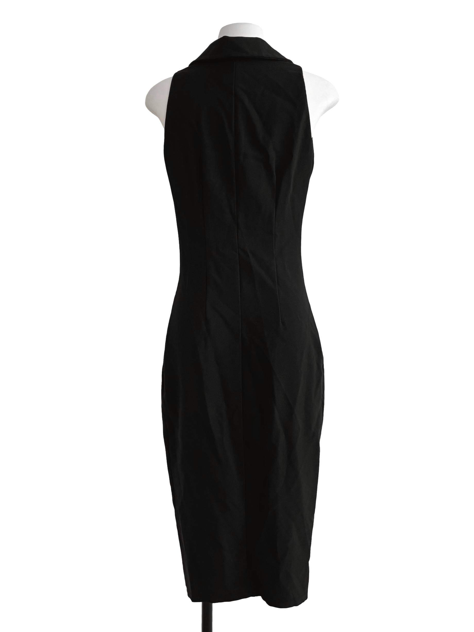 Slate Black Zip Up Bodycon Dress