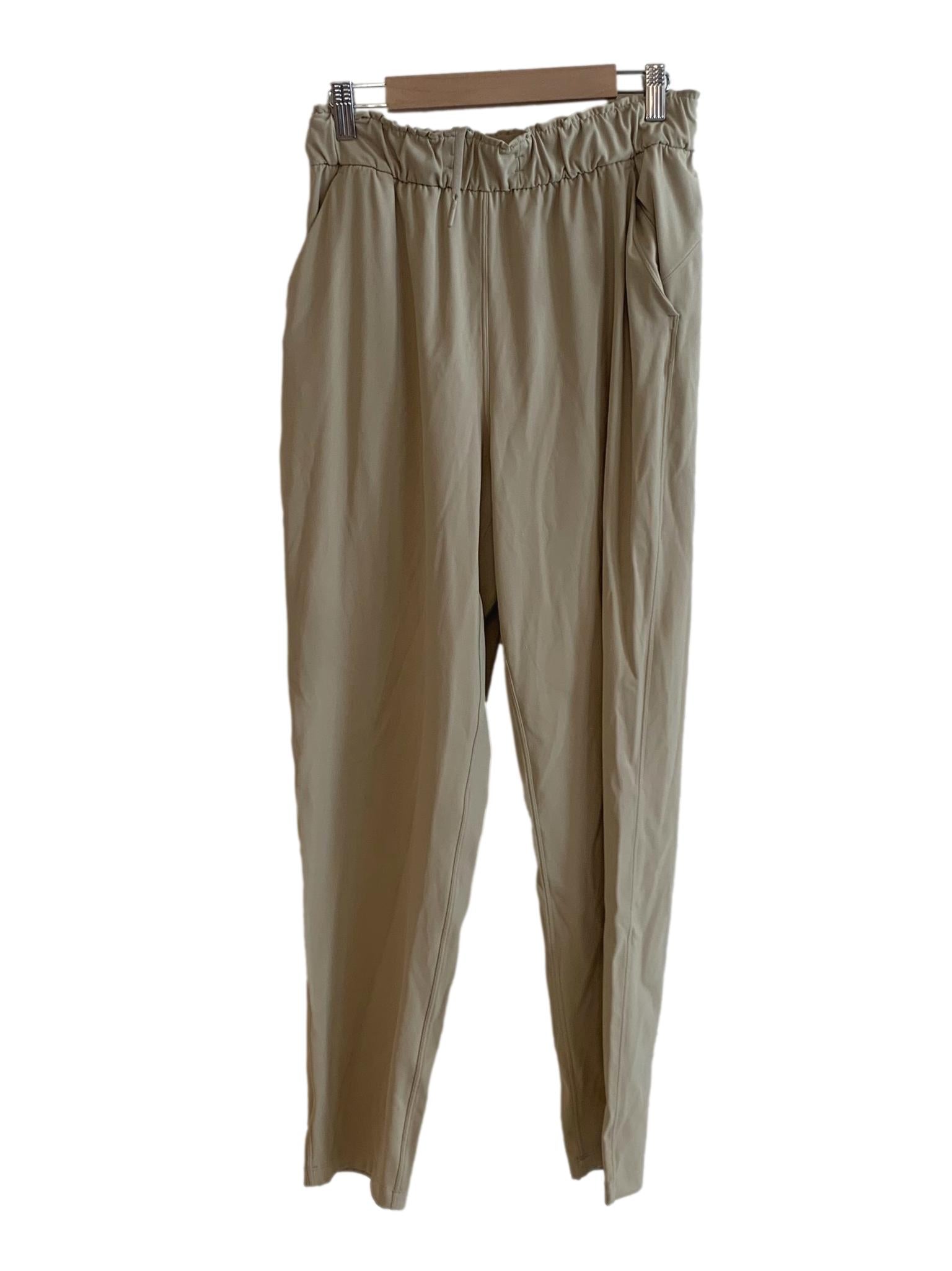 Beige Stretchable Waistband Sweatpants