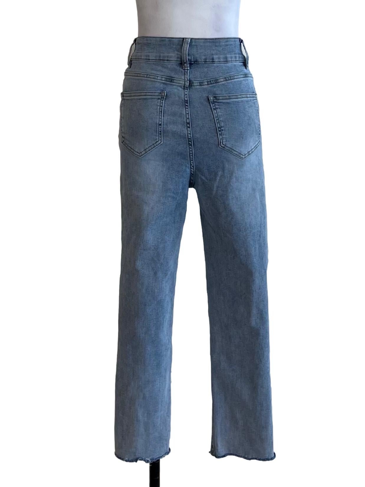 Sky Blue High-Waisted Skinny Jeans