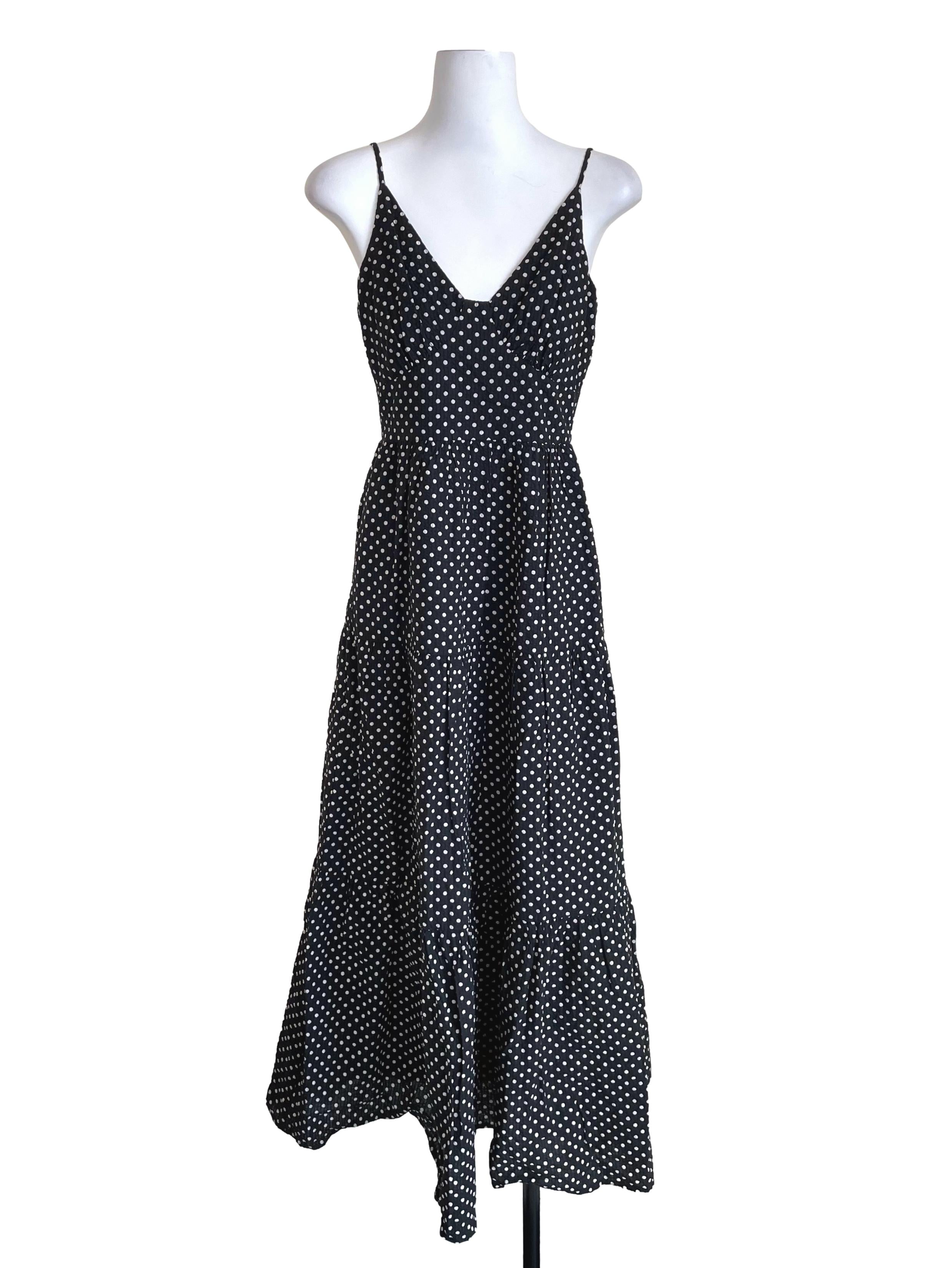 Black Polka Dots Tiered Sundress LB