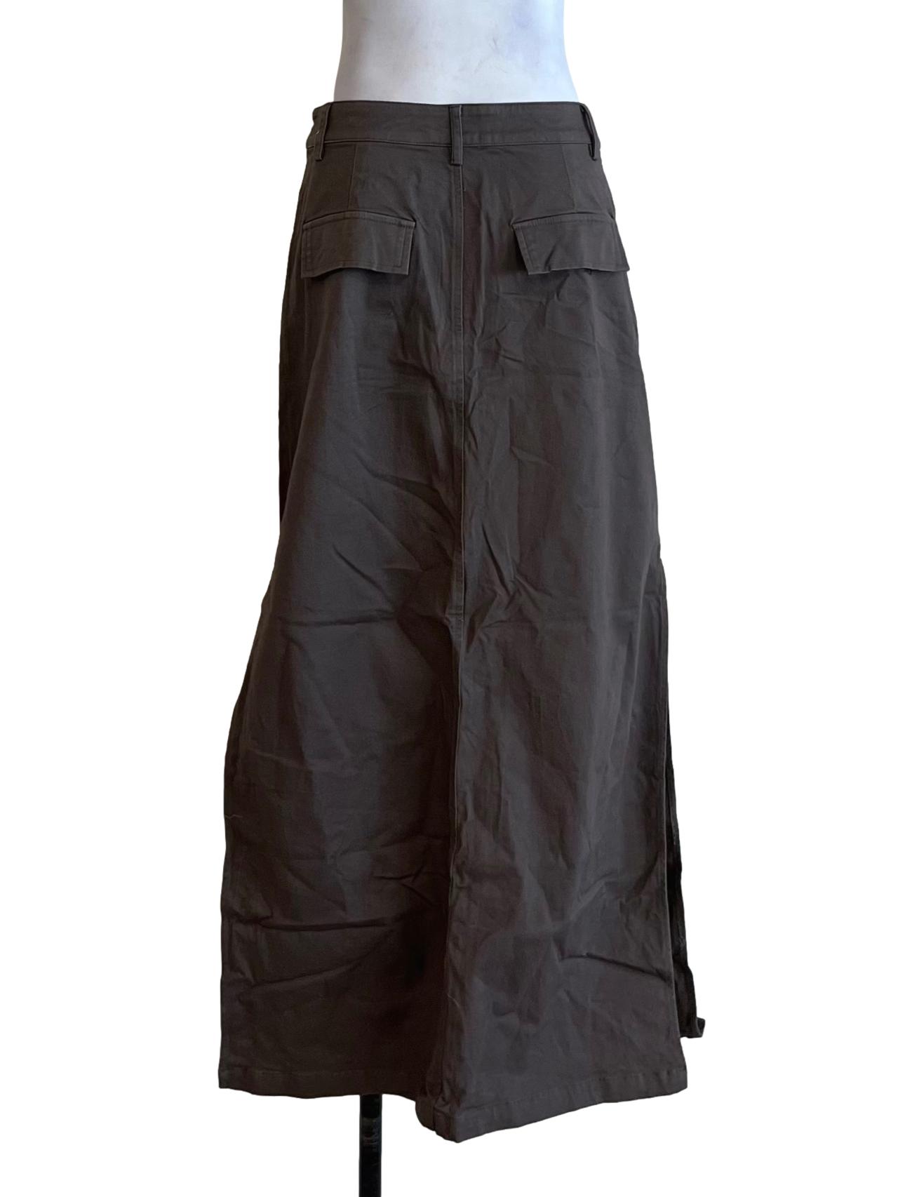 Cedar Brown Plain Pencil Skirt
