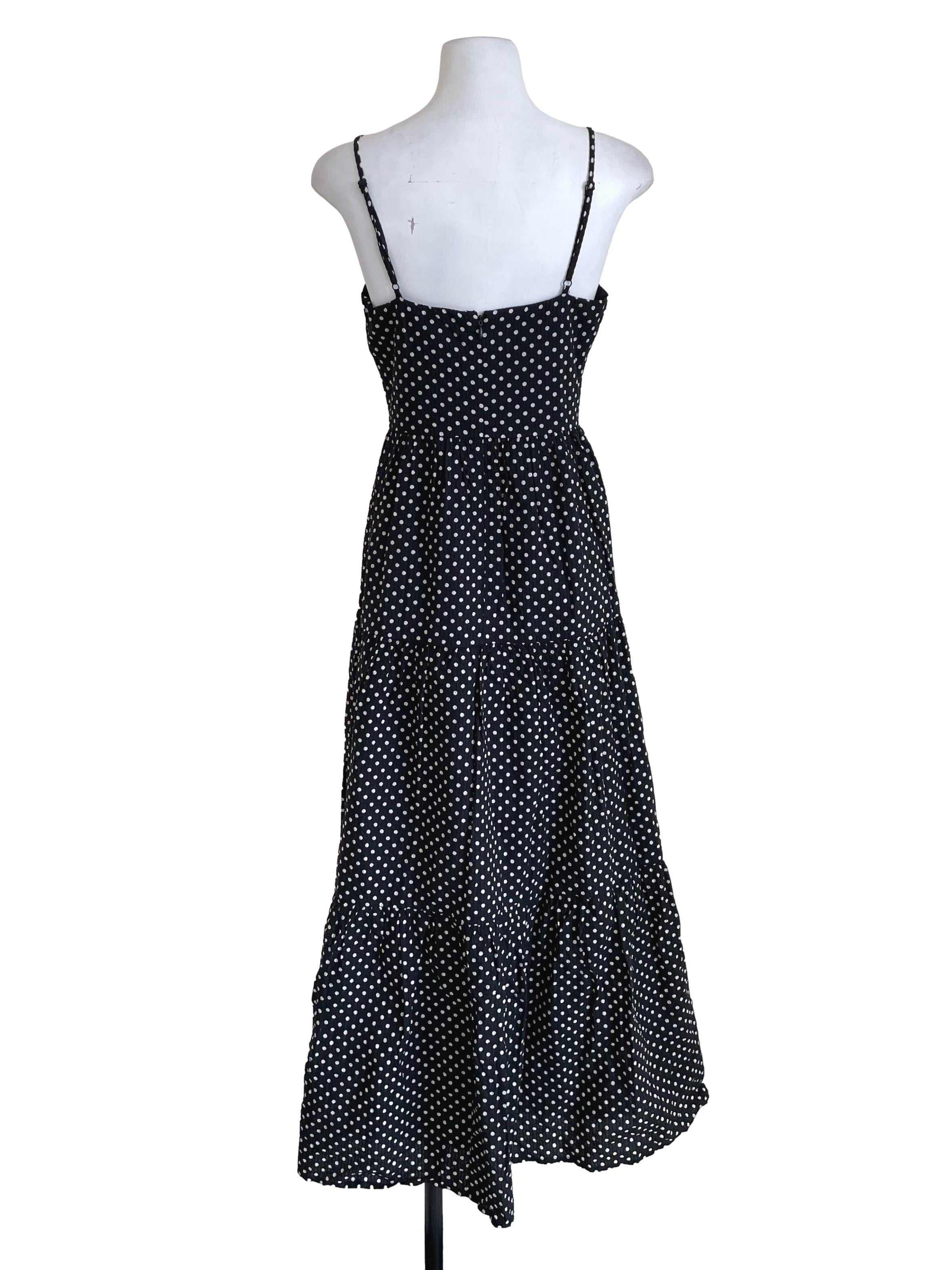 Black Polka Dots Tiered Sundress LB