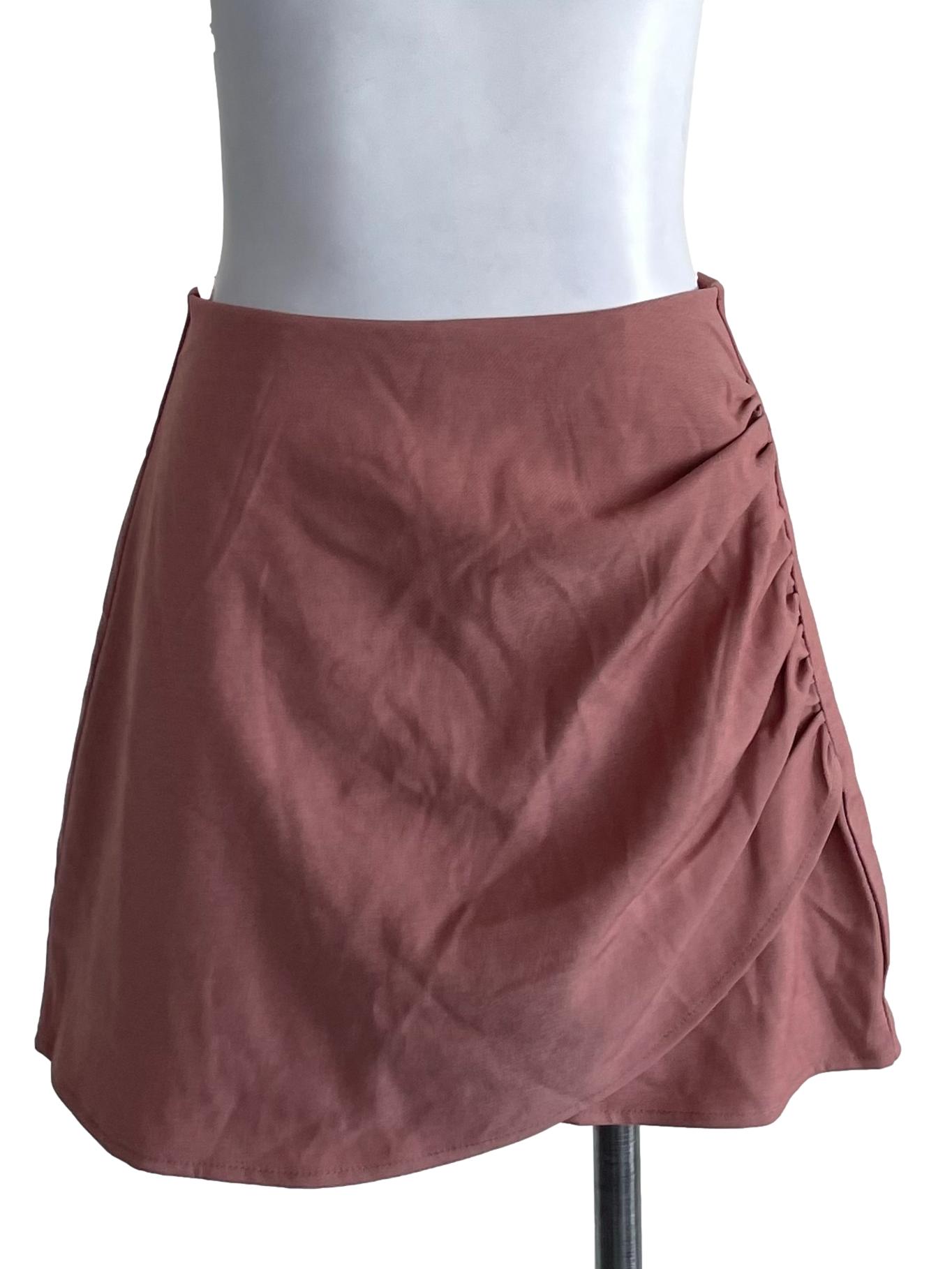 Cantaloupe Draped Skirt