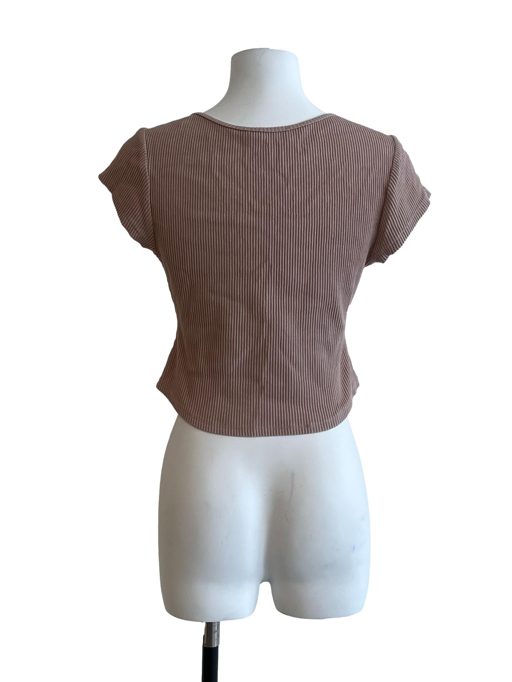 Salmon Pink Queen Anne Top