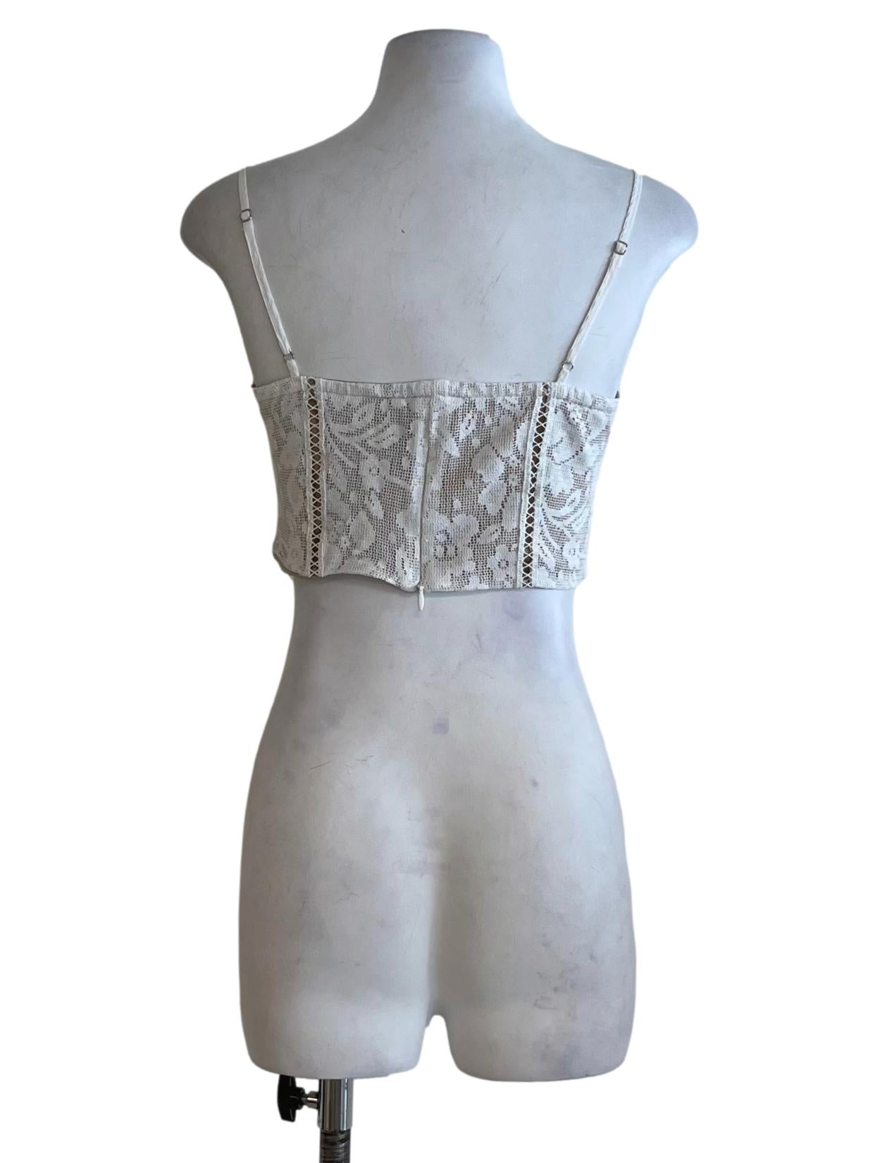 White Spaghetti Strap Cropped Top